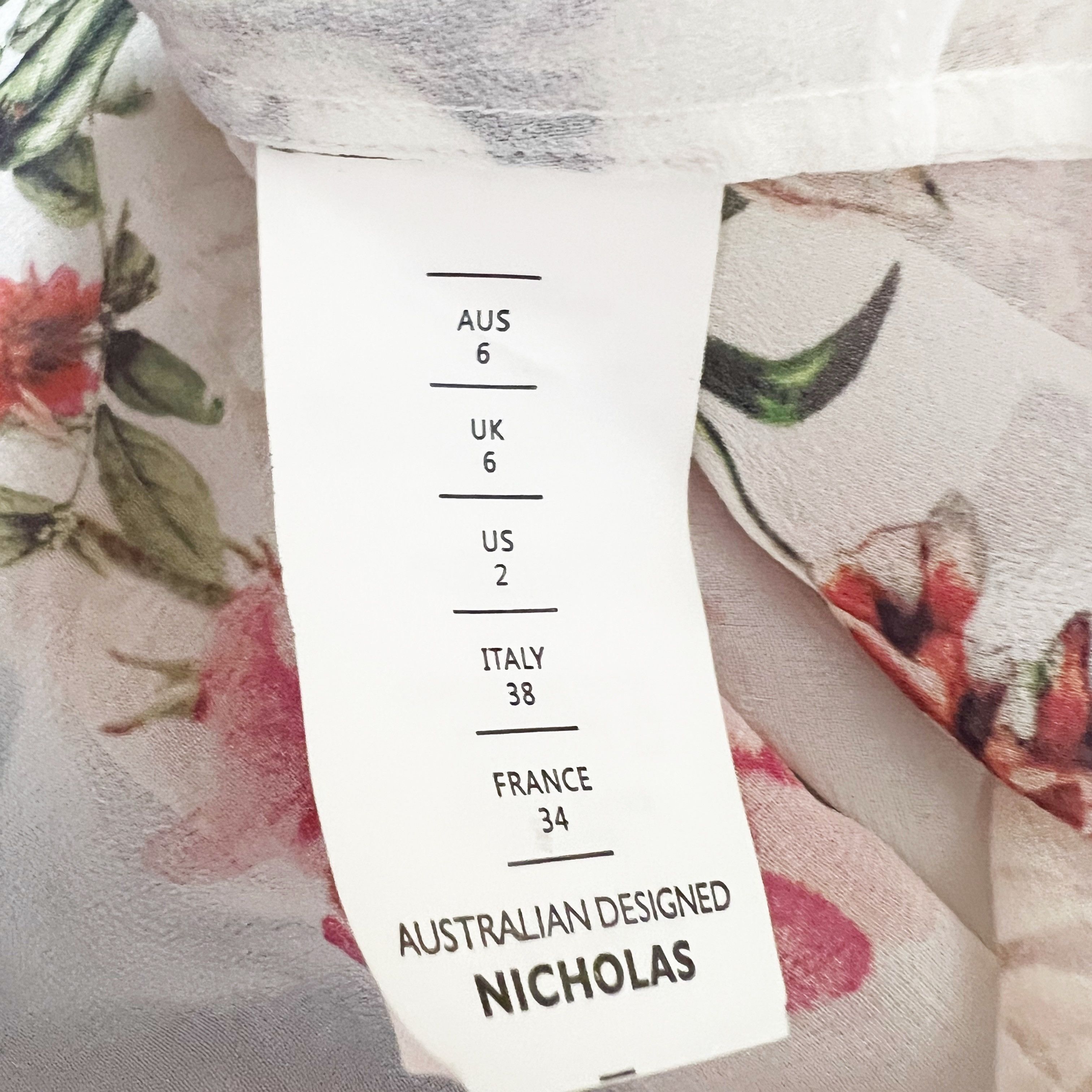 NICHOLAS Nicholas Silk Chiffon Semi Sheer Long Sleeve Size XS / US 0-2 / IT 36-38 - 3 Thumbnail