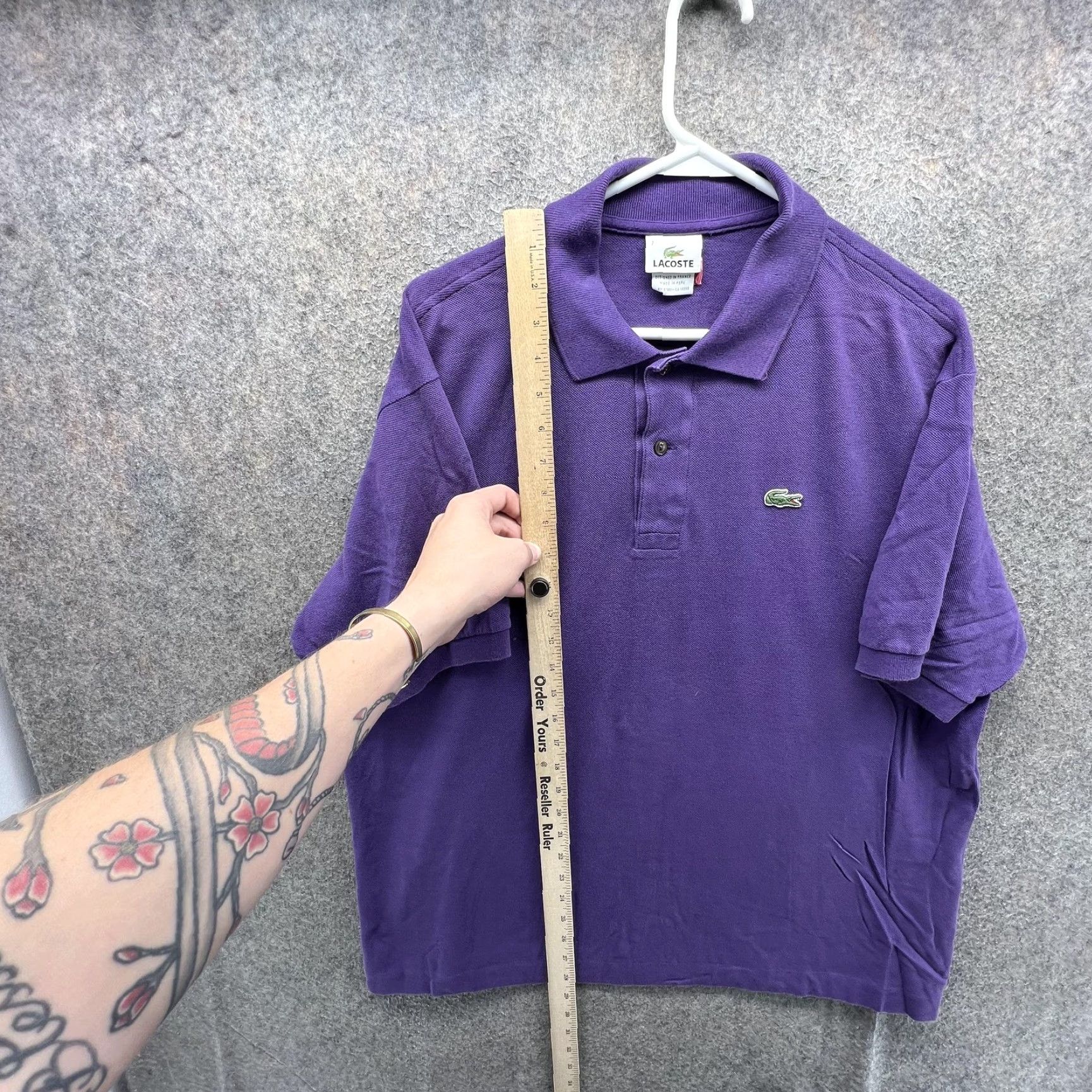 Lacoste Lacoste Polo Shirt Mens 2XL Purple Short Sleeve Knit Croc Logo Casual Polo Shirt Mens 2XL Purple Size US XXL / EU 58 / 5 - 6 Thumbnail