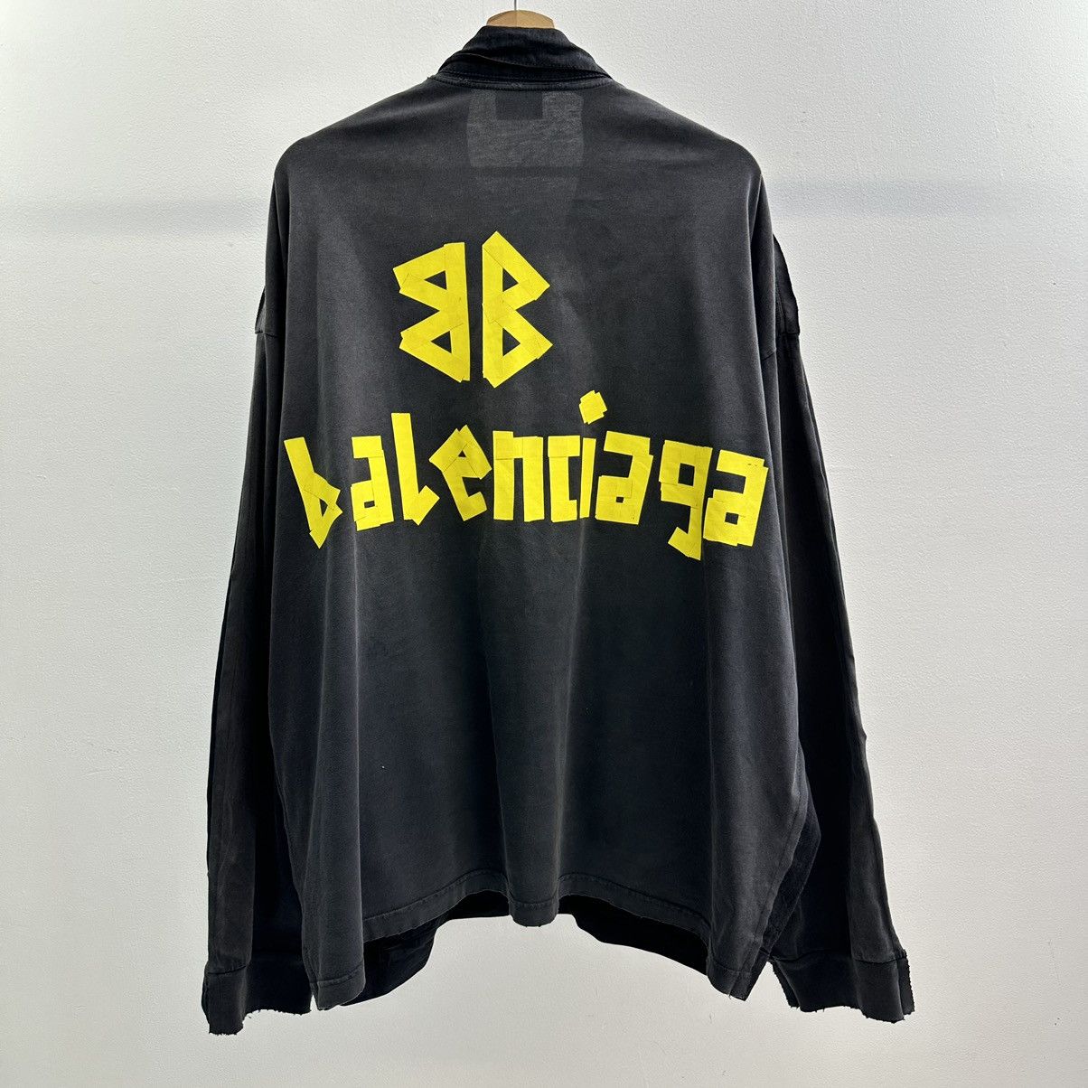 Balenciaga Balenciaga Hybrid Tape Logo Denim Jacket Size US XL / EU 56 / 4 - 2 Thumbnail