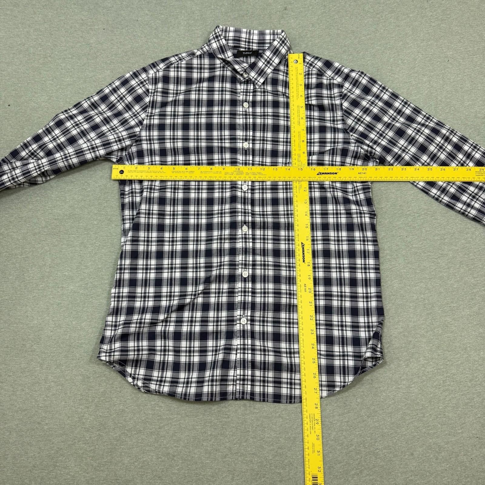 Theory Theory Men's Large Button Up Dress Shirt Plaid Pattern Size US L / EU 52-54 / 3 - 4 Thumbnail