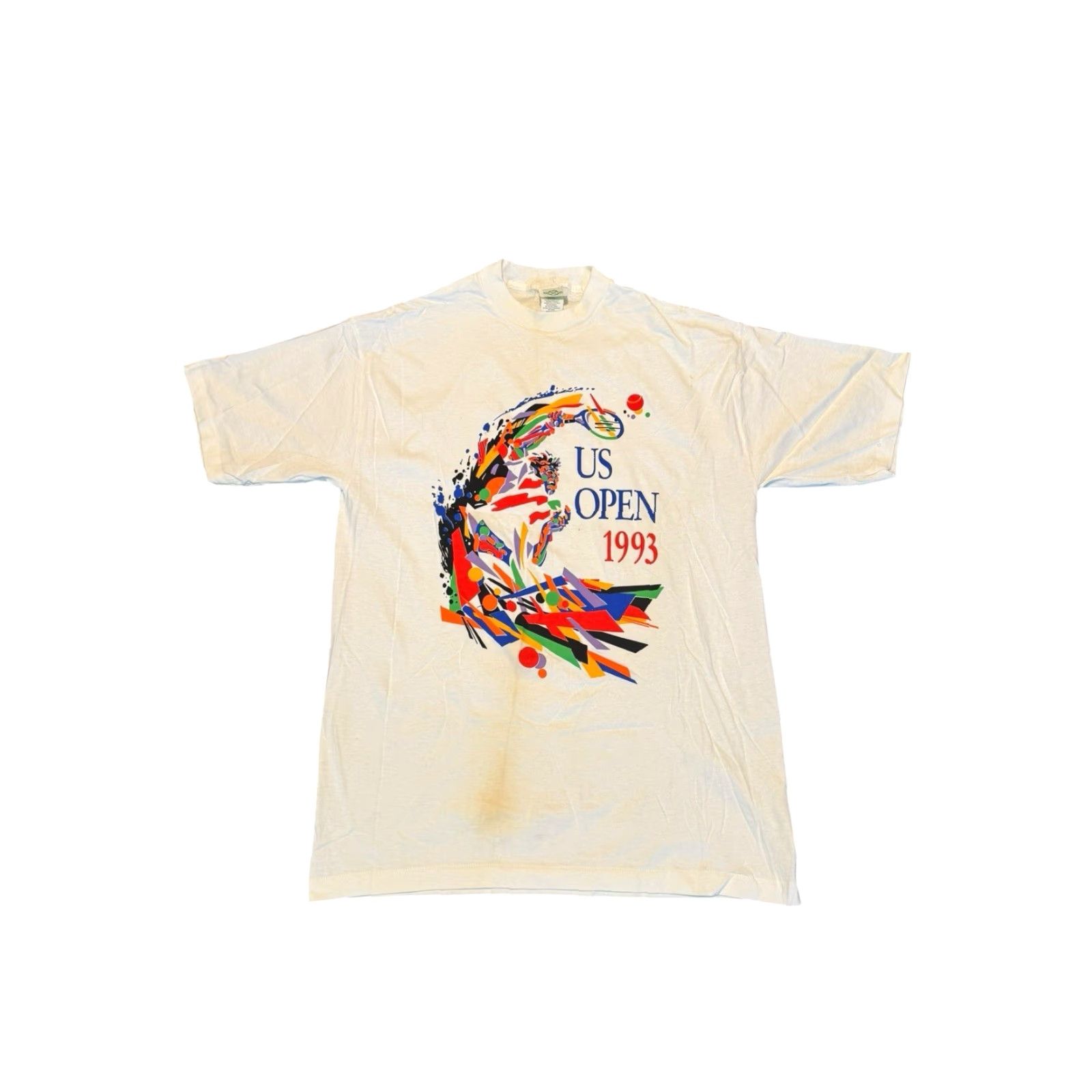 Vintage VTG 1993 US Open T-Shirt Feron’s White 90s Graphic Short Sleeve Crew Neck Mens L Size US L / EU 52-54 / 3 - 2 Thumbnail