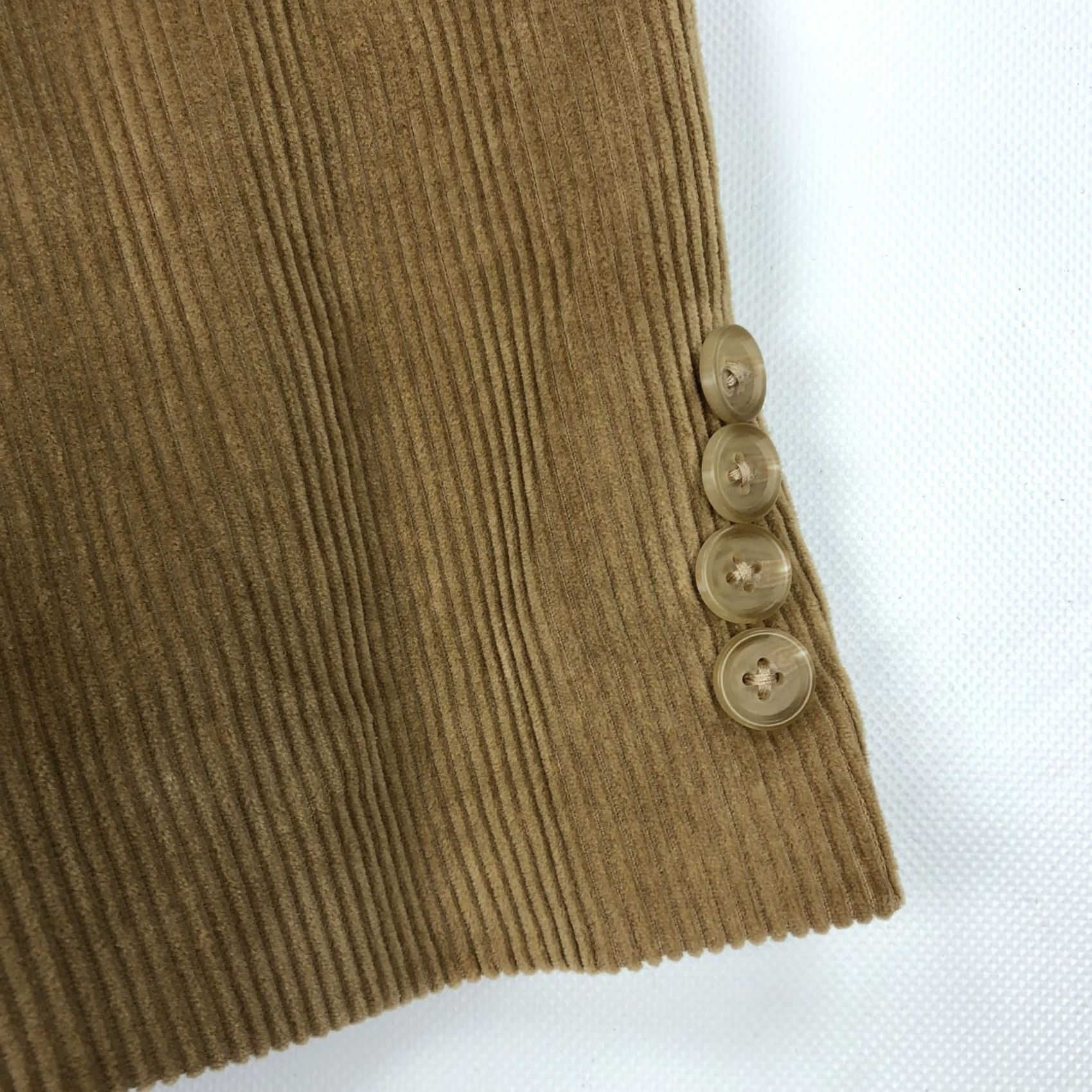 Ralph Lauren Lauren Ralph Lauren Men's Blazer Corduroy Two Button Tan 44R Jacket Coat notched lapel"} Size 44R - 3 Thumbnail
