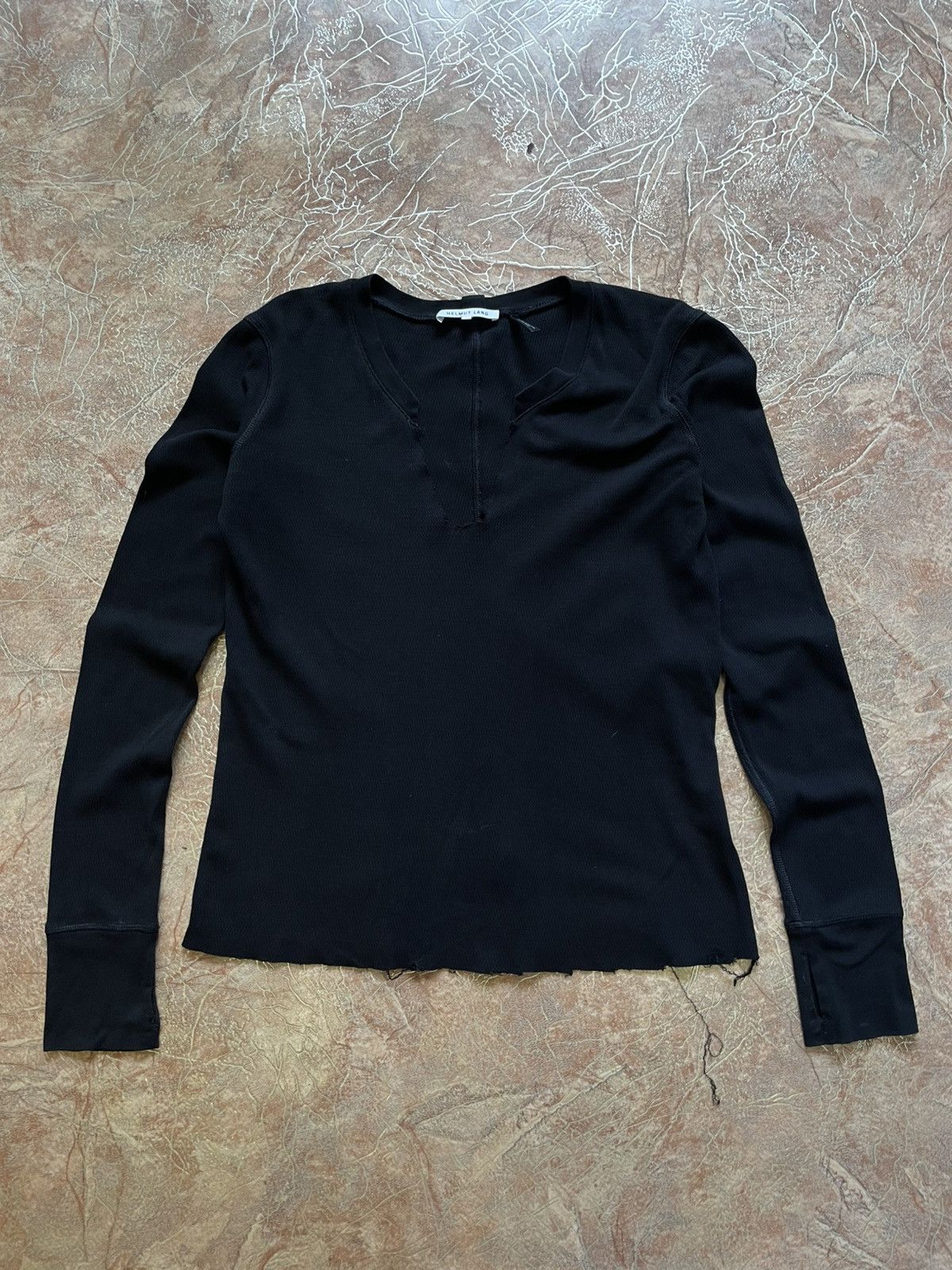 Helmut Lang Helmut Lang Distressed Long Sleeve Size S Size S / US 4 / IT 40 - 1 Thumbnail