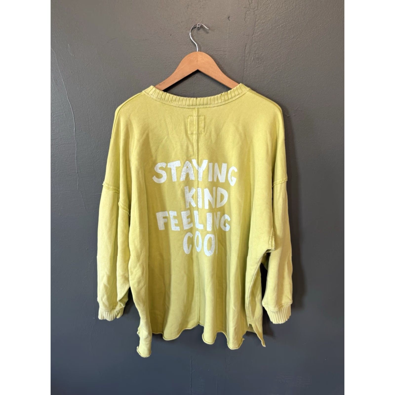 Vintage Aerie Green Long Sleeve Pullover Sweatshirt Oversized Size L Womens Pullover Sweatshirt 29 Pit to Pit 29 Back Hem Size L / US 10 / IT 46 - 2 Thumbnail