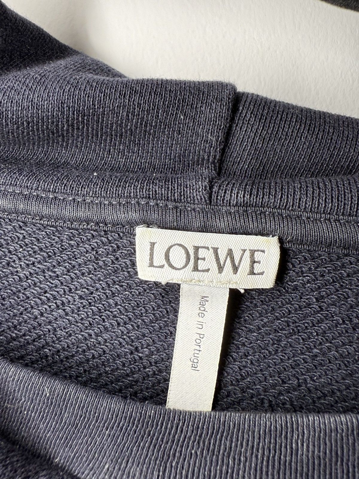 Loewe Loewe Navy Logo Cut Hoodie Size US XS / EU 42 / 0 - 3 Thumbnail