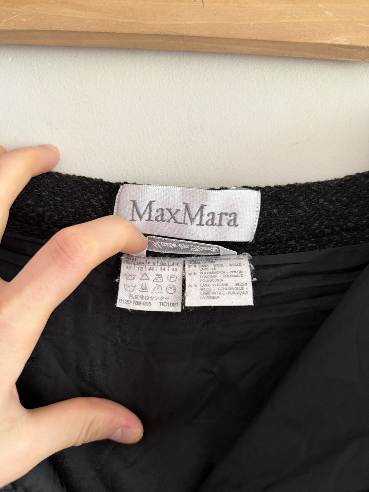 Max Mara Max Mara Virgin Wool A-Line Midi Skirt Size 32" / US 10 / IT 46 - 7 Thumbnail
