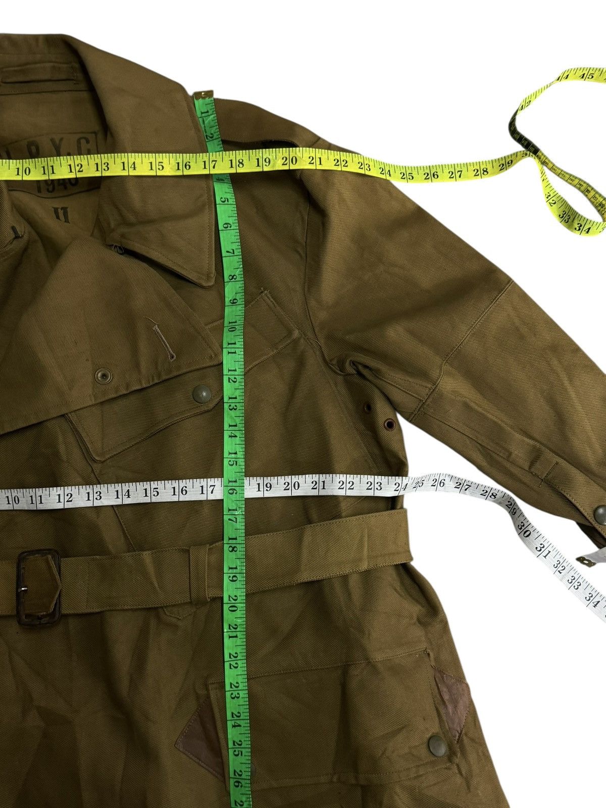 Vintage 40s WW2 Vintage British Army Dispatch Rider Coat Motorcycle Size US XL / EU 56 / 4 - 17 Thumbnail