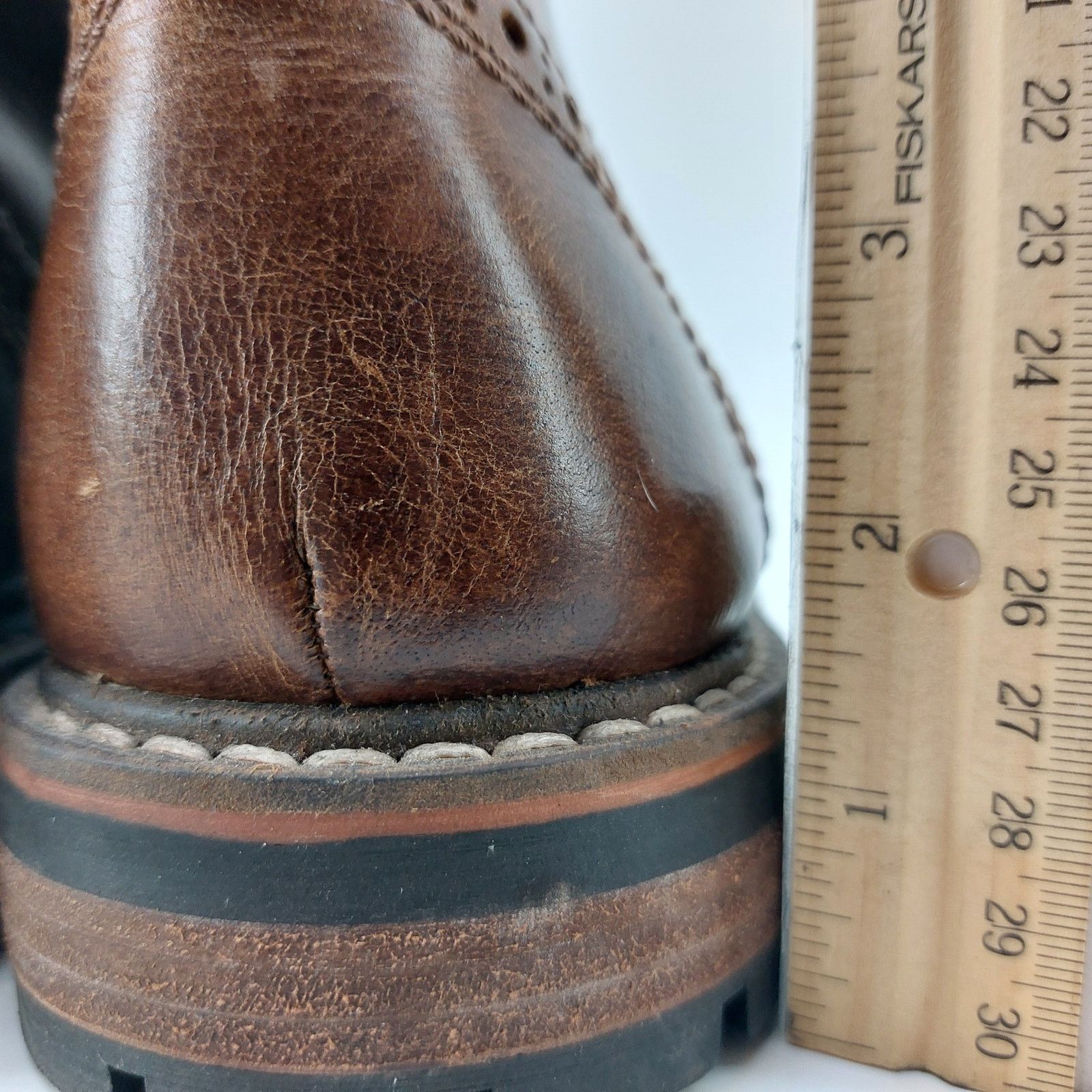 Crevo Crevo Speakeasy Memory Chestnut Lace Up Leather Boots Sz 11 Size US 11 / EU 44 - 9 Thumbnail