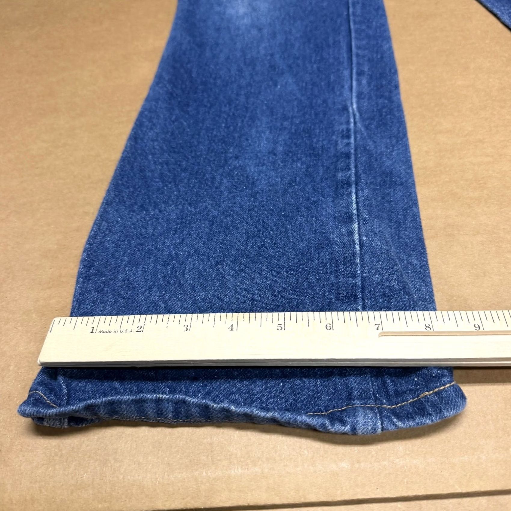 Denime Rustler Jeans Mens 38x30 Blue Regular Fit Straight Leg Denim USA Made Size US 38 / EU 54 - 2 Thumbnail