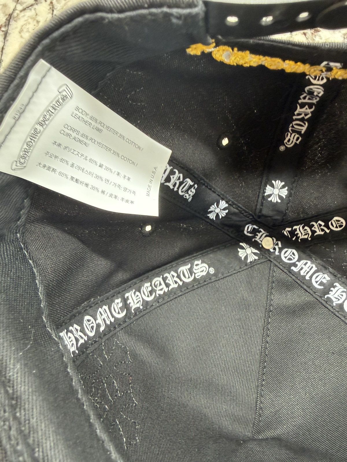 Chrome Hearts Chrome Hearts Cross Patch Hat Black Yellow Baseball Cap Size ONE SIZE - 9 Thumbnail