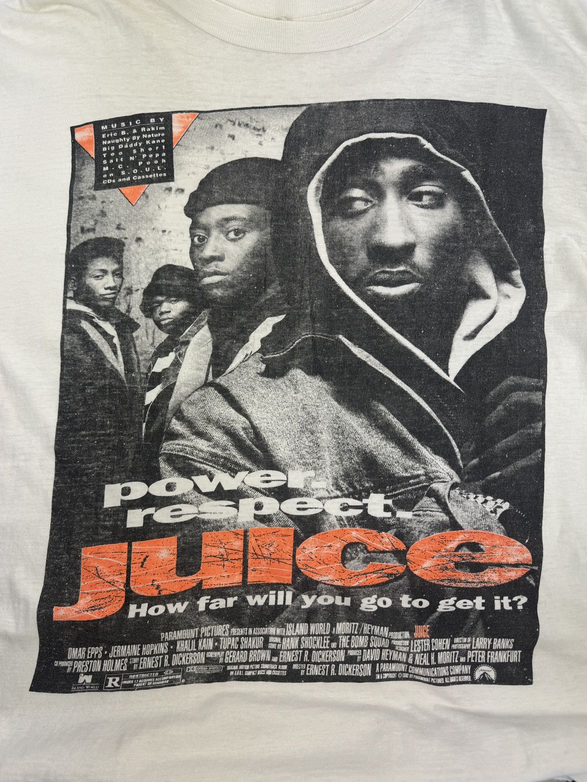 Vintage TUPAC JUICE 1992 VINTAGE T-SHIRT RARE Size US XL / EU 56 / 4 - 3 Thumbnail