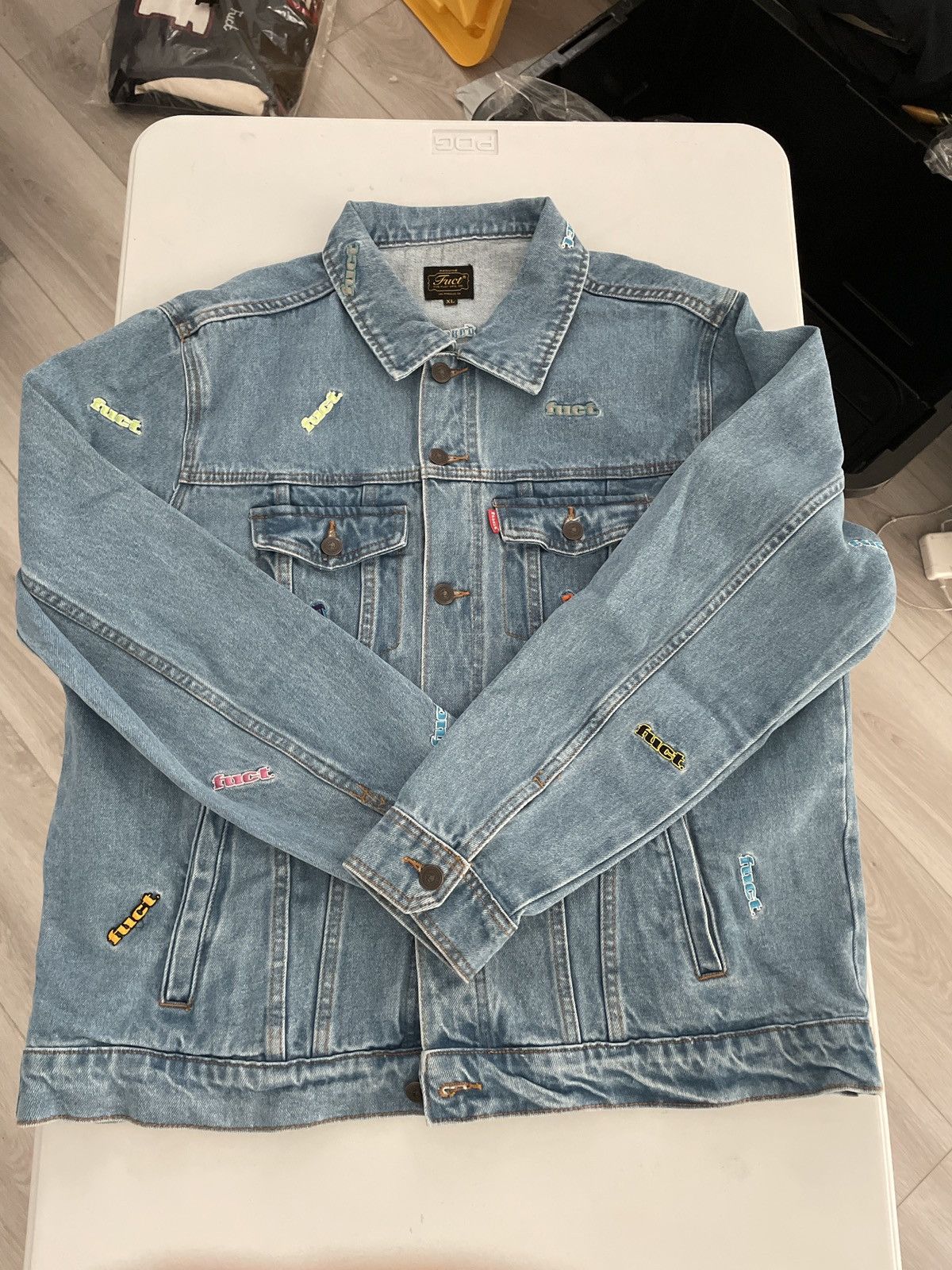 image of Fuct Denim Jacket in Blue, Men's (Size XL)