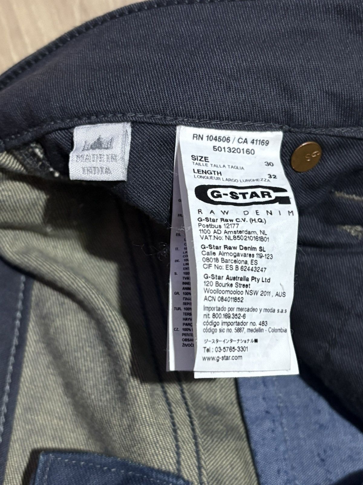 G-Star × Vintage G-Star Raw denim pants Size US 30 / EU 46 - 9 Thumbnail