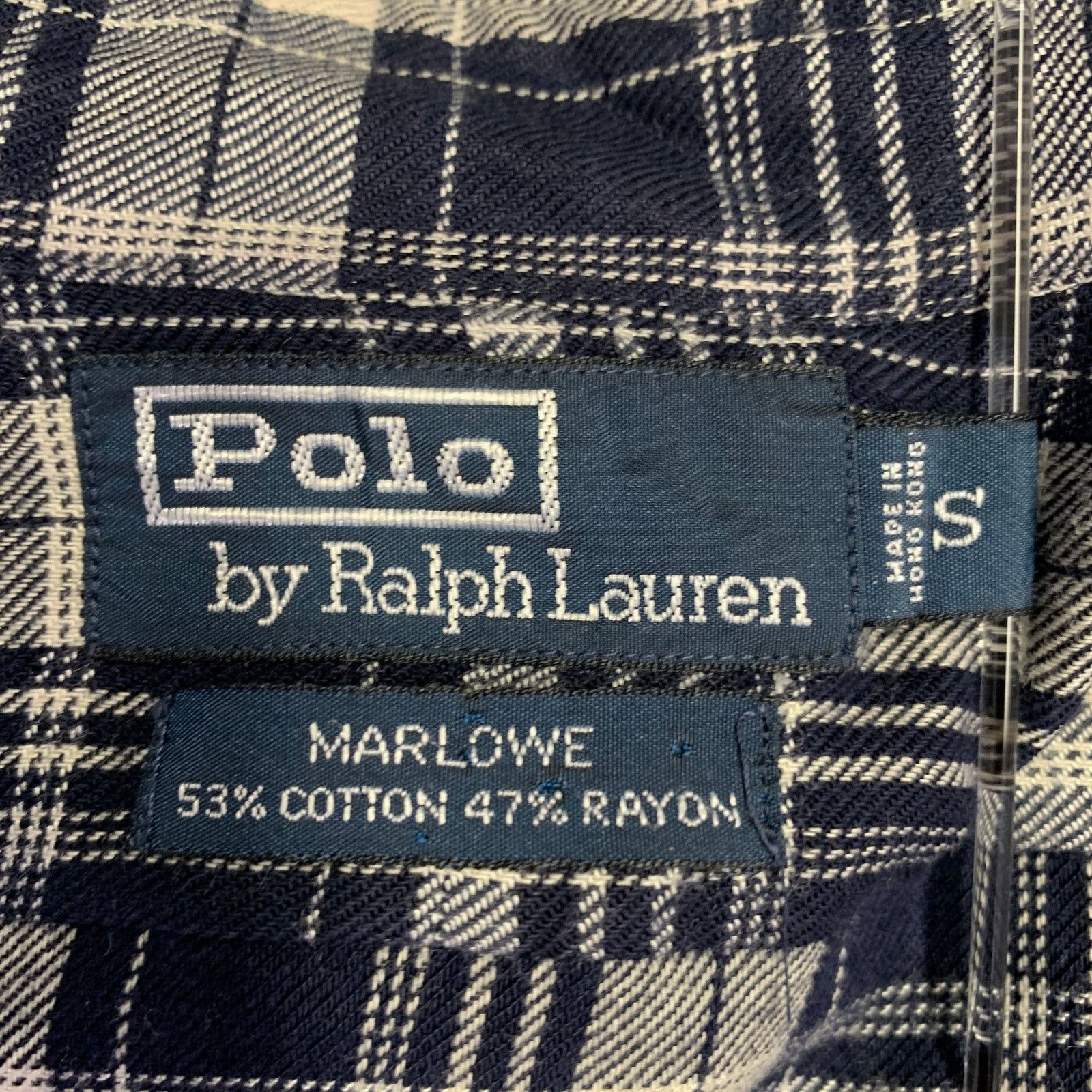 Polo Ralph Lauren Size S Marlowe Navy Cream Plaid One Pocket Long Sleeve Shirt Size US S / EU 44-46 / 1 - 4 Thumbnail