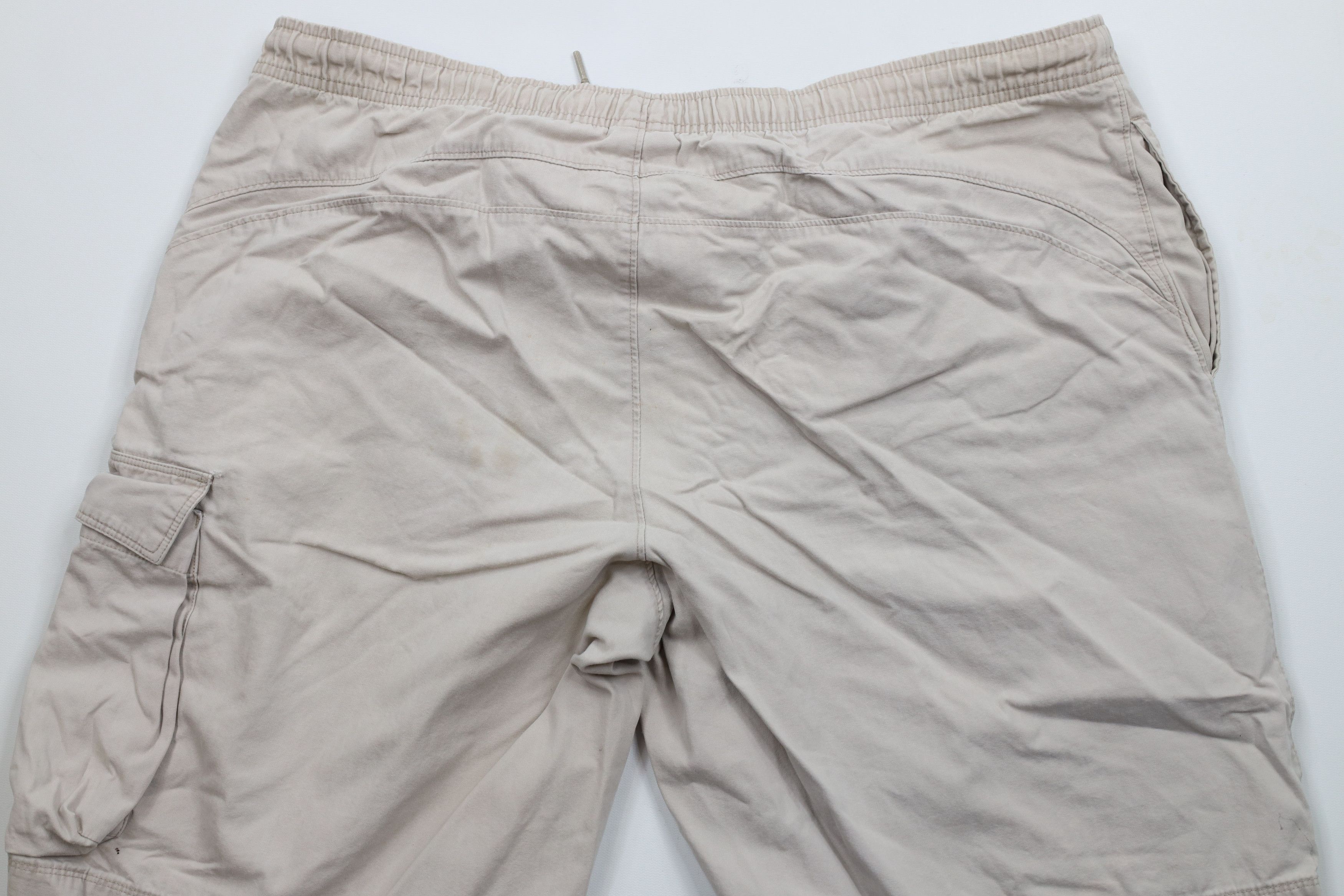 Nike × Vintage Vintage 90s Y2K Nike Travis Scott Mini Swoosh Shorts Beige Size US 34 / EU 50 - 11 Thumbnail