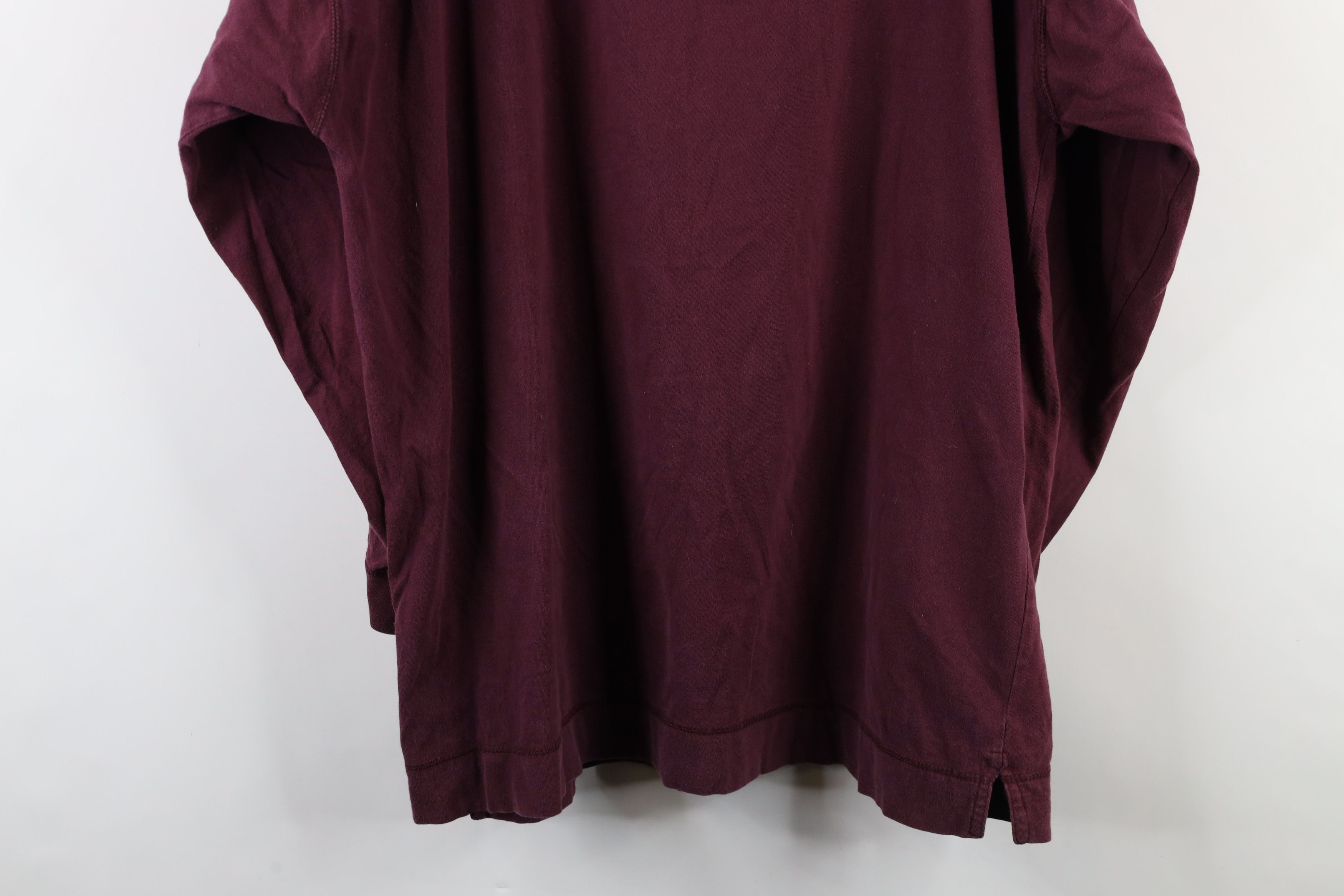 Vintage Vintage 90s Streetwear Long Sleeve Henley T-Shirt Maroon Size US XXL / EU 58 / 5 - 12 Thumbnail