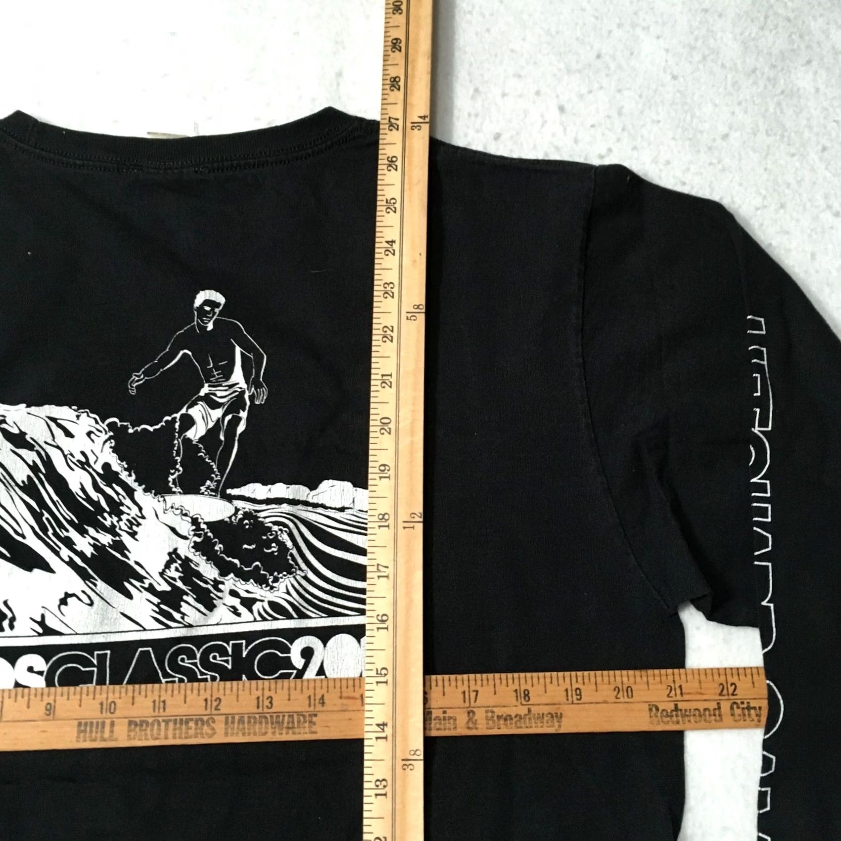 Doublet VTG Hawaiian Lifeguard T-Shirt Adult Large Coastal Classics Double-Sided Black Cotton Blend Knit Crew Neck Surf Theme Unisex Mens Womens Size US L / EU 52-54 / 3 - 4 Thumbnail