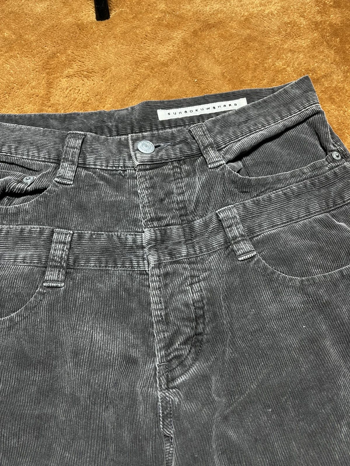 Issey Miyake × Japanese Brand × Vintage Vintage Sunaokuwahara Double Waist Courdroy Pants Japan 🇯🇵 Size US 30 / EU 46 - 6 Thumbnail