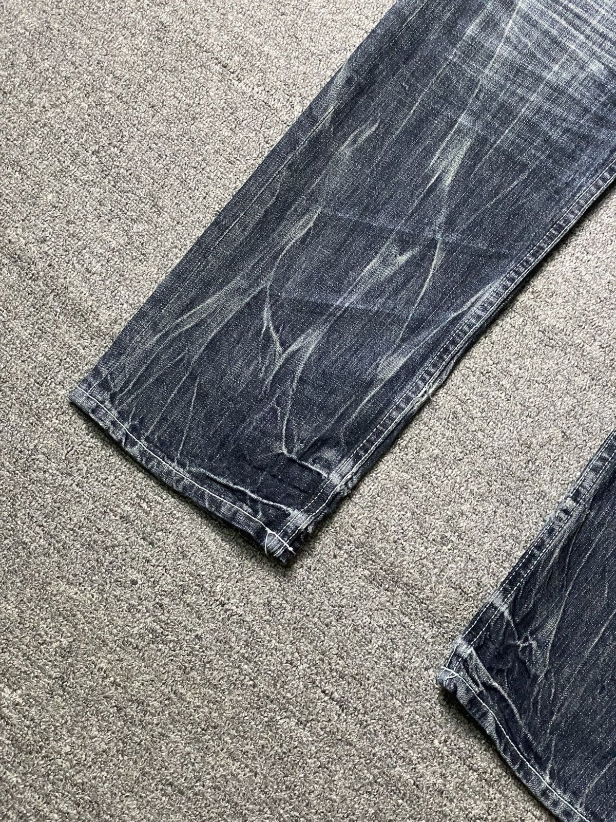 Japanese Brand × Vintage Vintage ORIRIN Brand Distressed Punk Jeans (112) Size US 35 - 2 Thumbnail