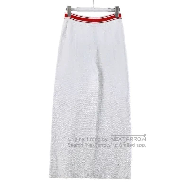 Chanel Chanel White logo inlaid cotton casual knitted trousers Size 24" / US 00 / IT 34 - 2 Thumbnail