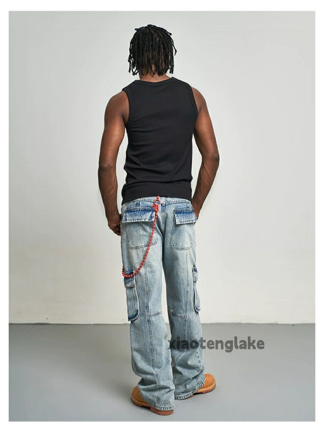 Jean × Vintage washed faded cleanfit yuppie utility hiphop cargo jeans Size US 32 / EU 48 - 4 Thumbnail