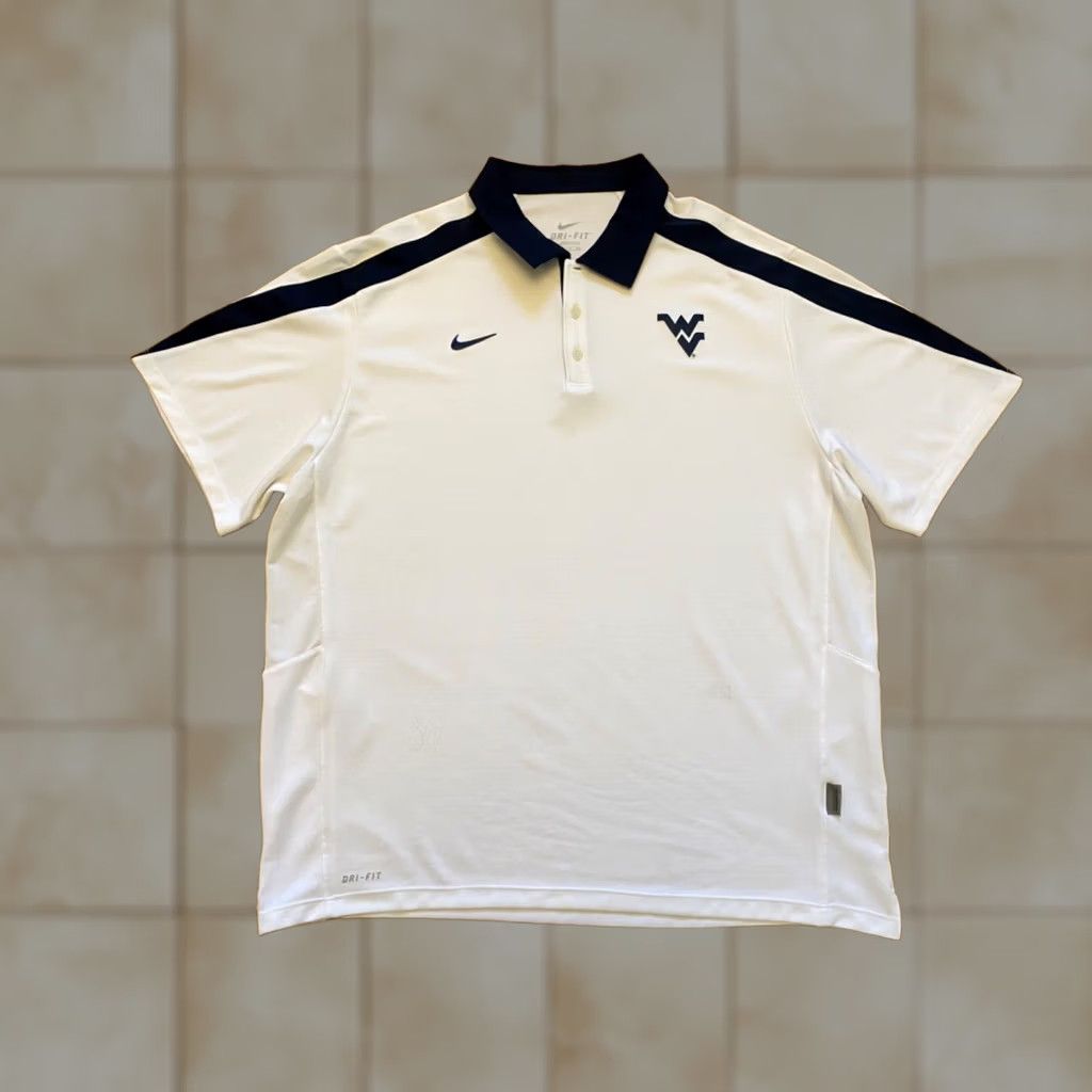 Nike Nike Dri-Fit Polo Shirt Men’s XXL WVU West Virginia Mountaineers Size US XXL / EU 58 / 5 - 1 Thumbnail