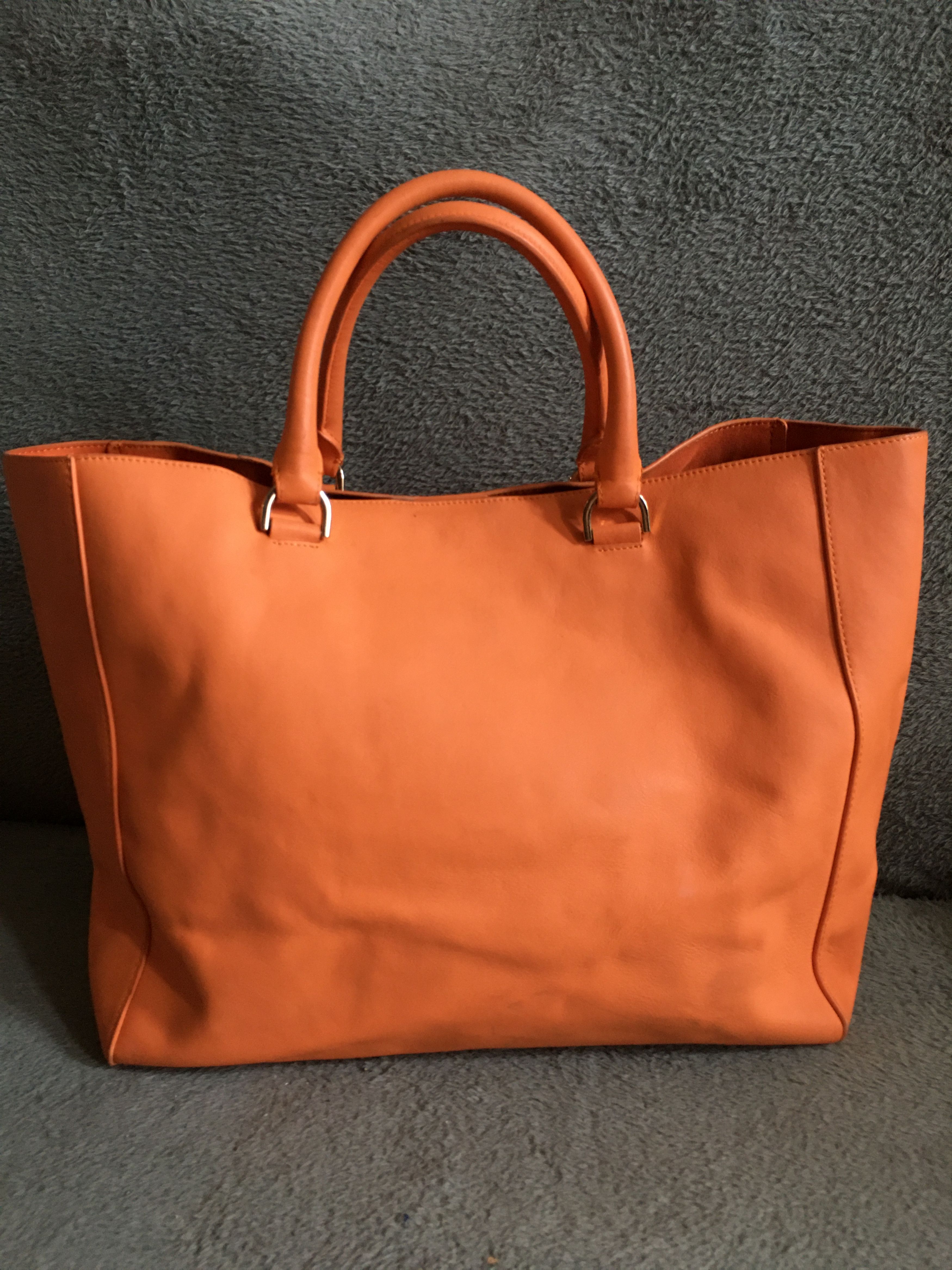 Mulberry Mulberry Willow Leather Tote Bag Orange Handbag Size ONE SIZE - 3 Thumbnail