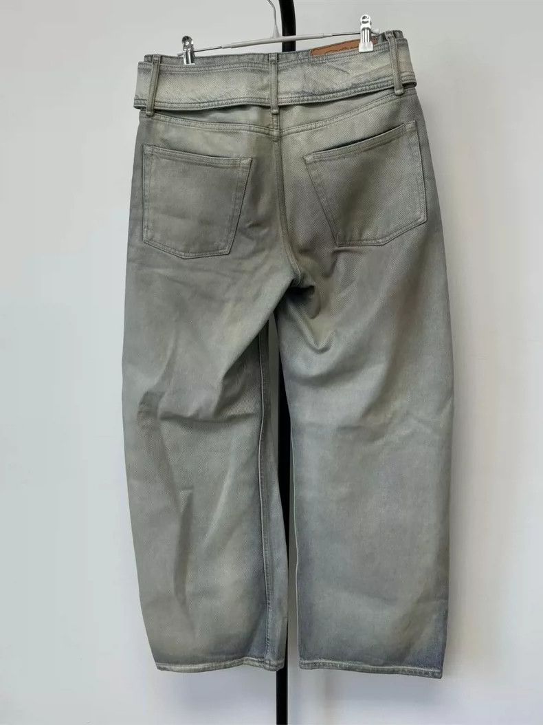Acne Studios Acne Studios Grayish-green loose-belted trousers and jeans Size US 36 / EU 52 - 2 Thumbnail
