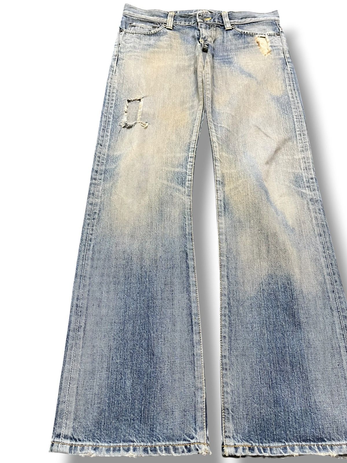Edwin Vintage Edwin 53533 Faded Mudwash Distressed Denim Size US 33 - 3 Thumbnail