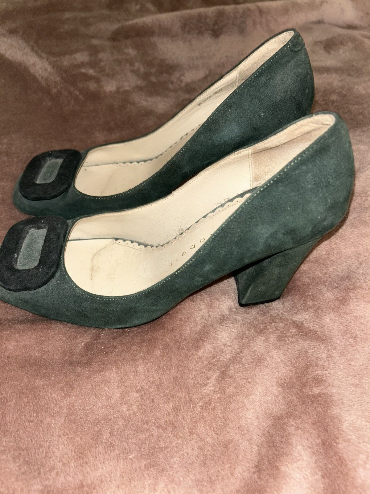 Other Vintage Green Buckled Heel Size US 8.5 / IT 38.5 - 2 Thumbnail