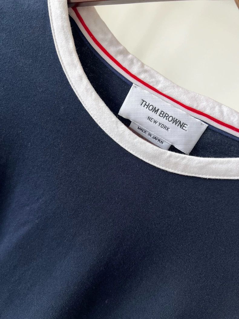 Thom Browne Thom Browne Short sleeves with side split cotton round col Size L / US 10 / IT 46 - 3 Thumbnail