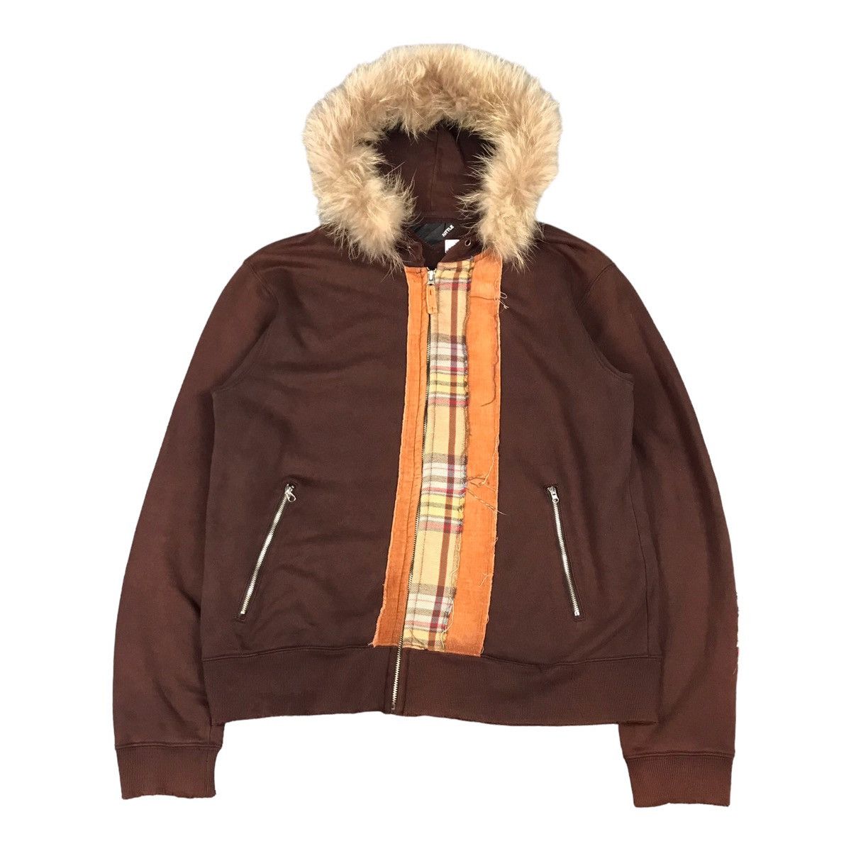Designer × Japanese Brand × Tornado Mart KITTLT PATCHWORK STYLE FUR HOODIES RARE JACKET Size US M / EU 48-50 / 2 - 1 Thumbnail