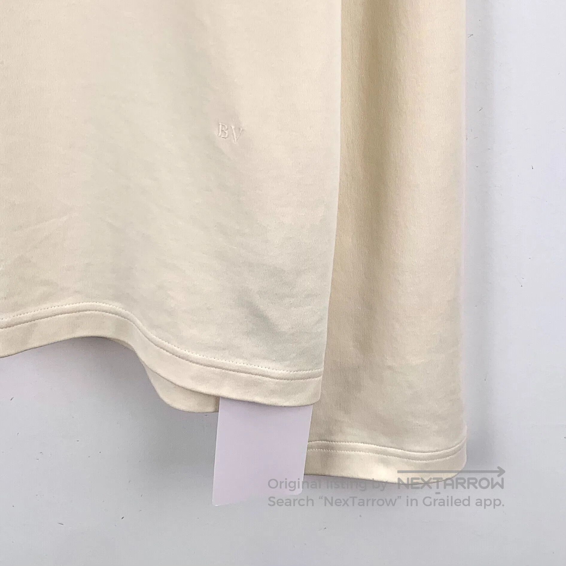 Bottega Veneta Bottega Veneta Beige letter embroidery cotton crew neck lo Size US L / EU 52-54 / 3 - 4 Thumbnail