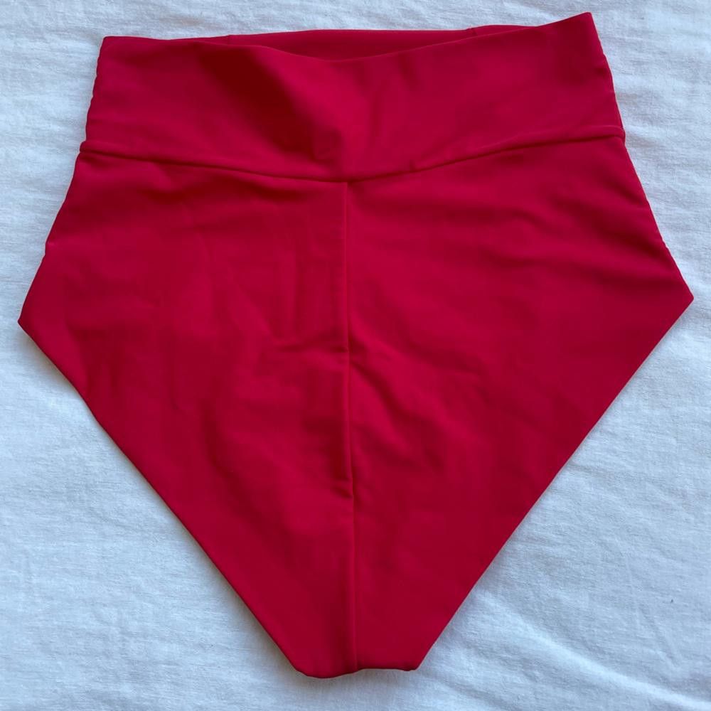 Designer Carolina K Red Selena swim bikini bottoms XS Size ONE SIZE - 3 Thumbnail