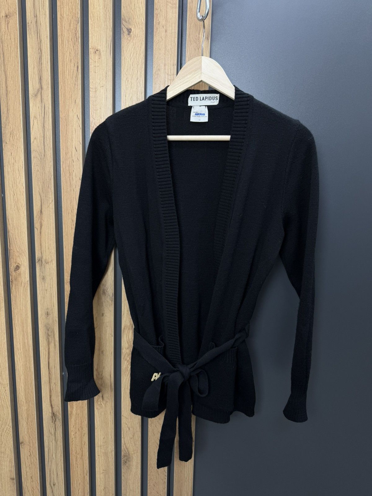 TED LAPIDUS Vintage Ted Lapidus Paris Wool Cardigan Belted Akris Size 44 Size M / US 6-8 / IT 42-44 - 11 Thumbnail