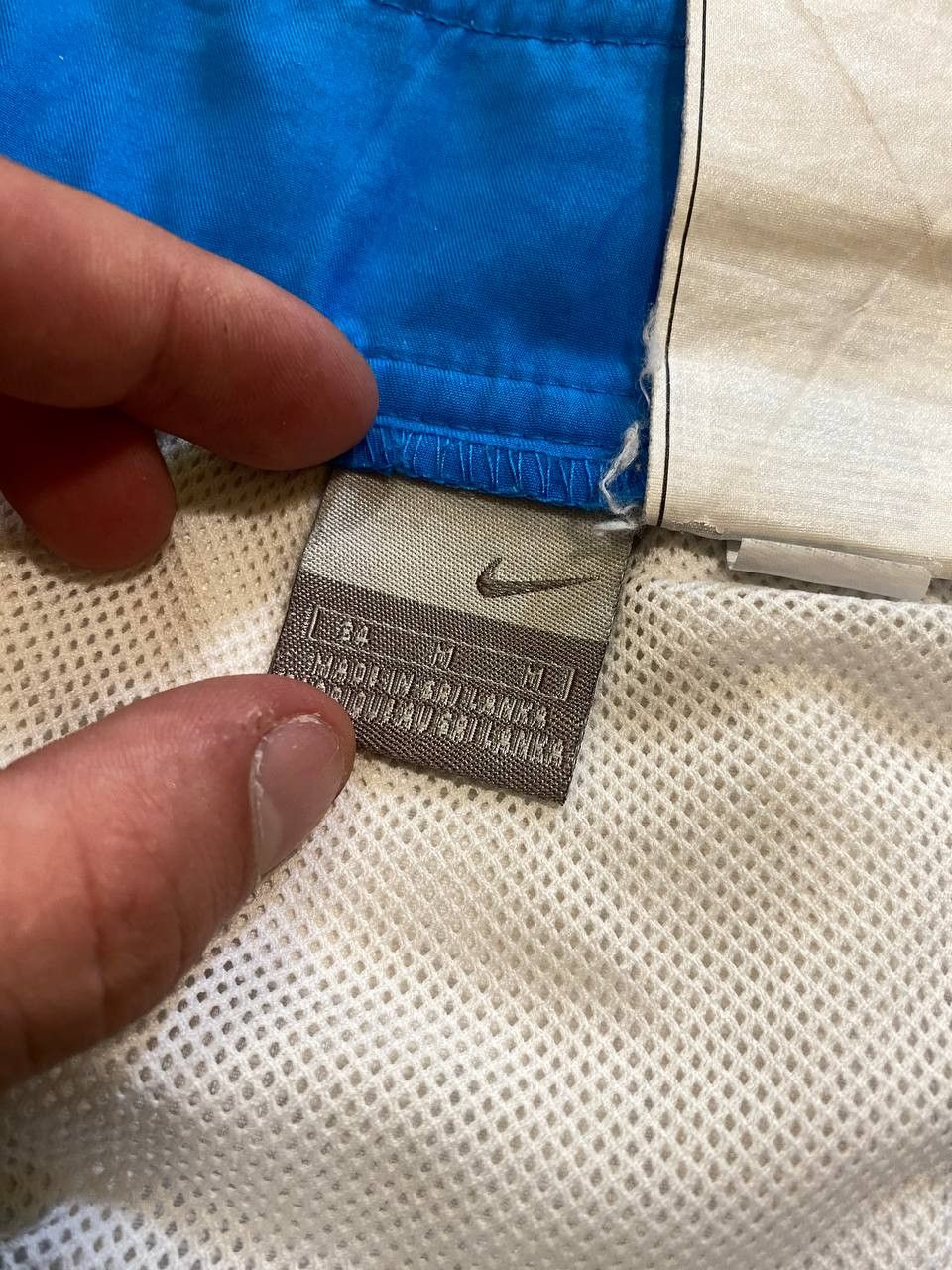Nike Vintage blue Shorts big logo NIKE crazy Y2K streetwear Size US 32 / EU 48 - 3 Thumbnail