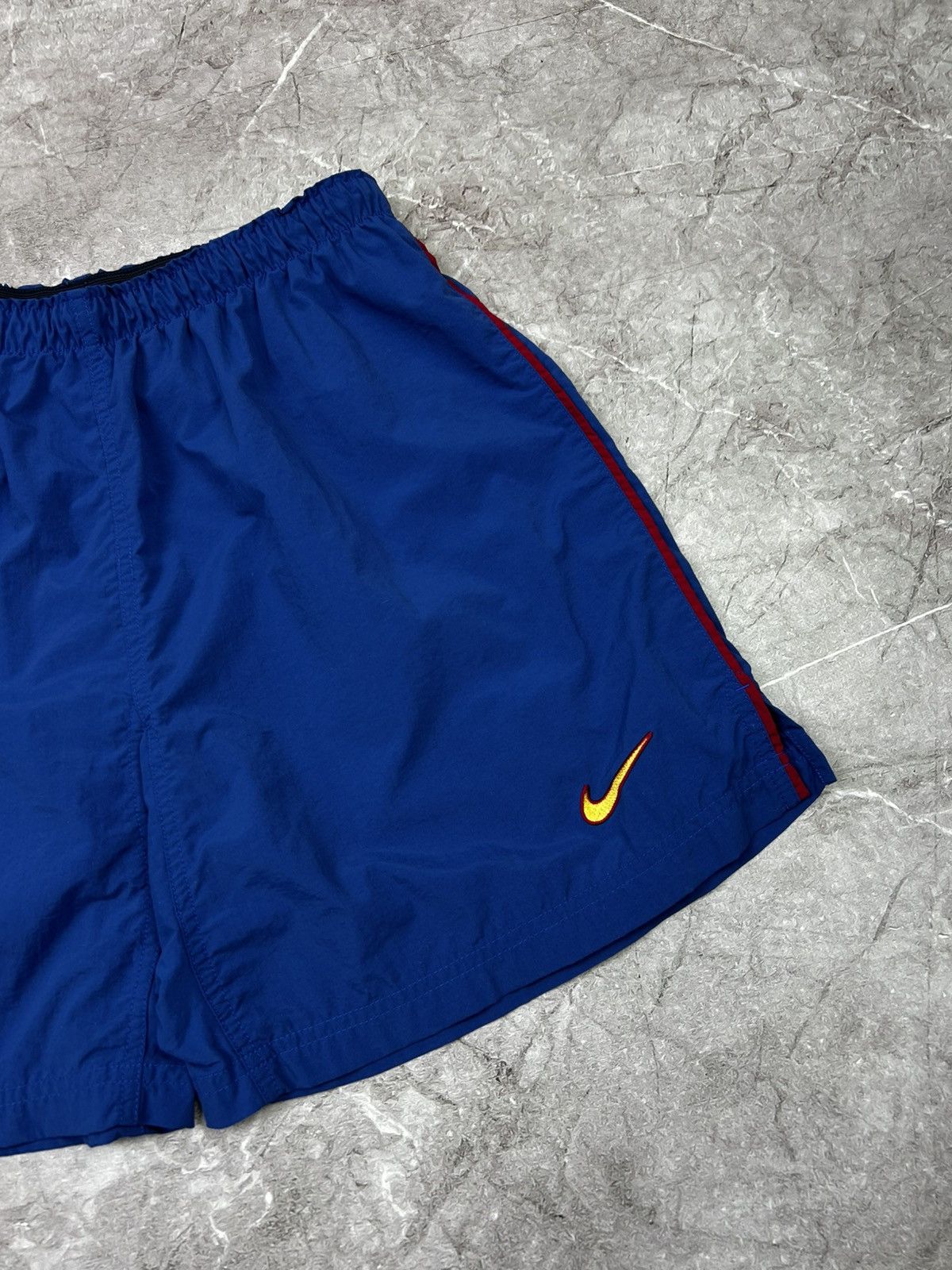 Nike × Vintage Nike Nylon Barcelona Vintage football shorts Size US 32 / EU 48 - 4 Thumbnail