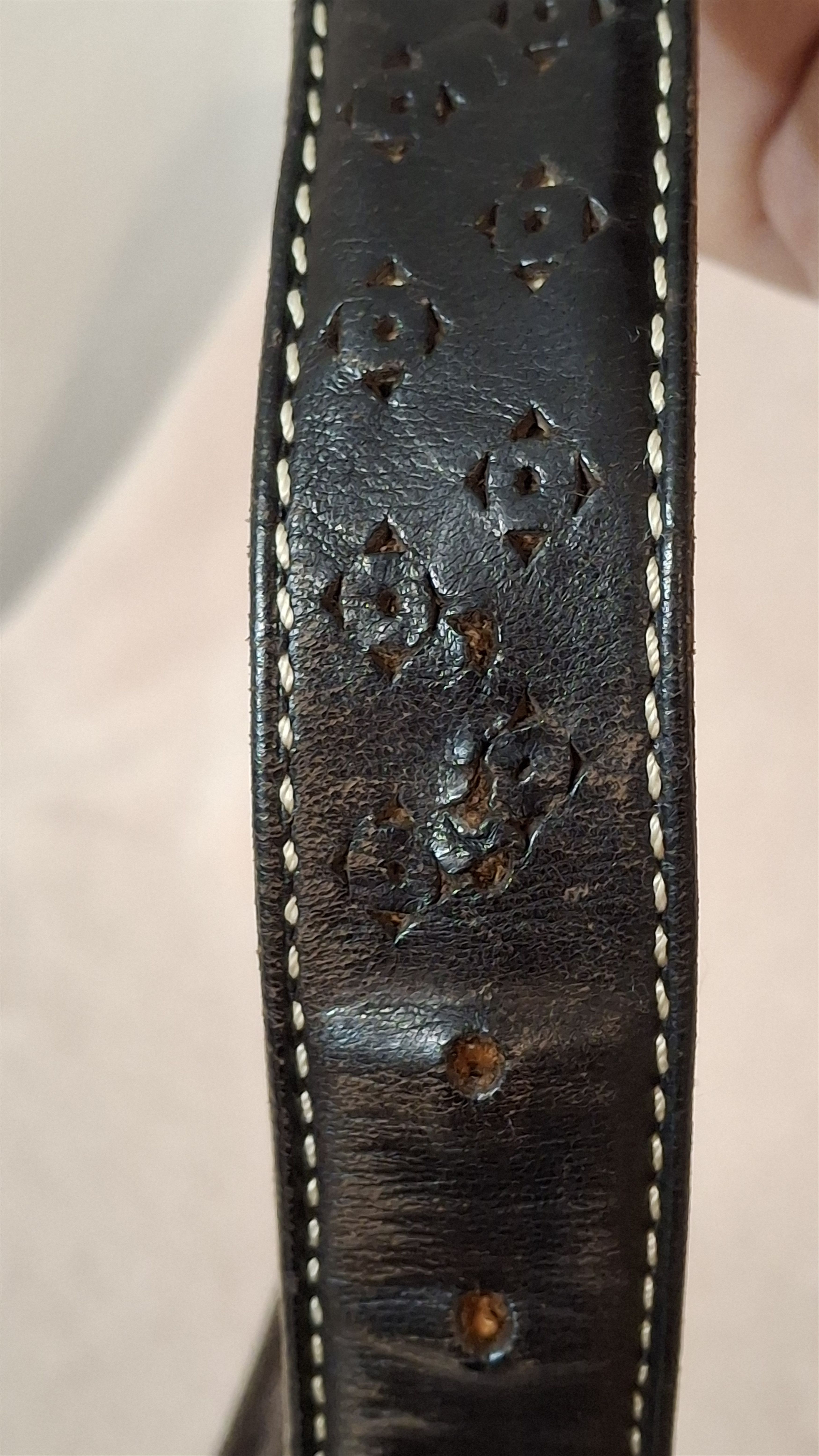 Felisi Embossed Black Leather Belt – Felisi Made in Italy Size 38 - 13 Thumbnail