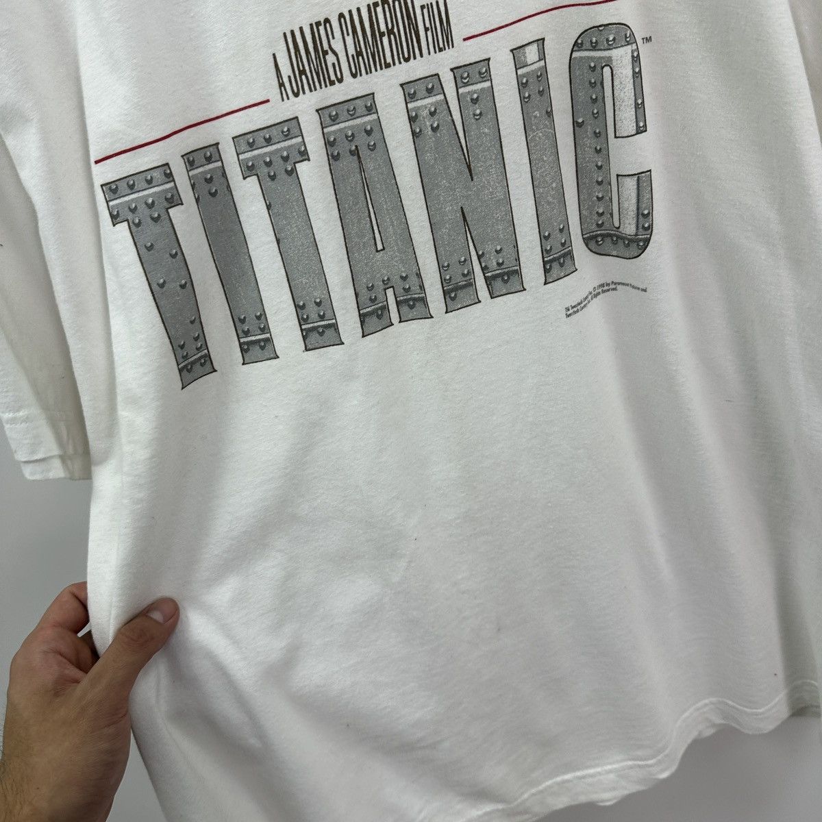 Vintage Vintage 90s James Cameron Titanic promo tee rare 1998 movie Size US XL / EU 56 / 4 - 6 Thumbnail