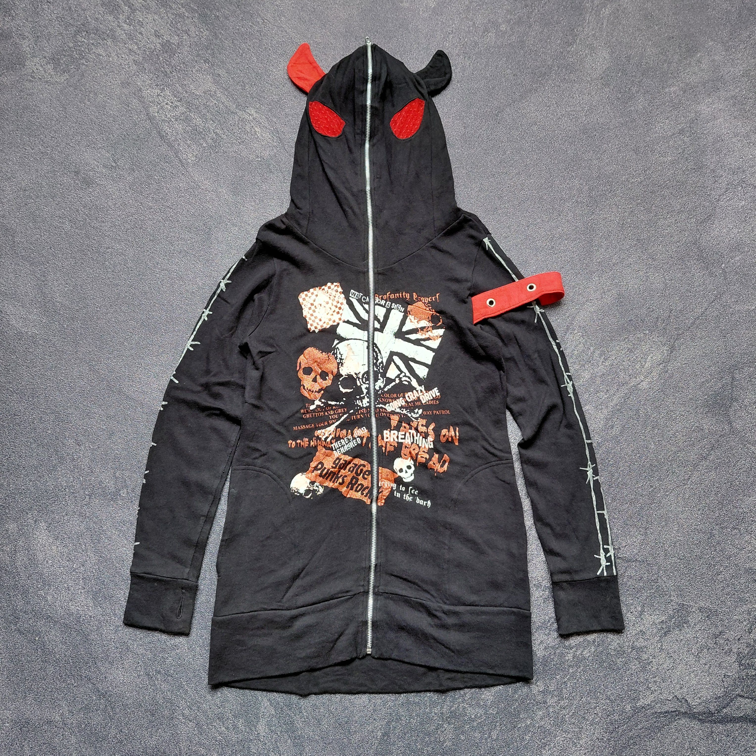 Japanese Brand Vintage Y2k TRPP GIRL Skull Style Punk Hoodie Size US M / EU 48-50 / 2 - 1 Thumbnail