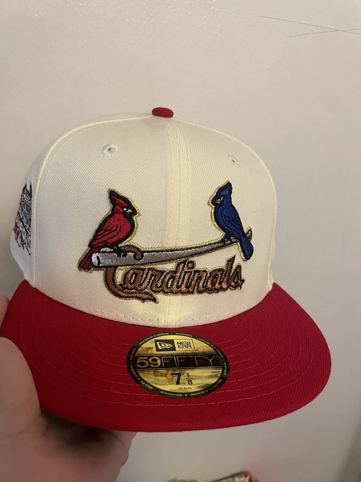 image of Myfitteds St. Louis Cardinals Bonez Pack Size 7 1/8 in White, Men's