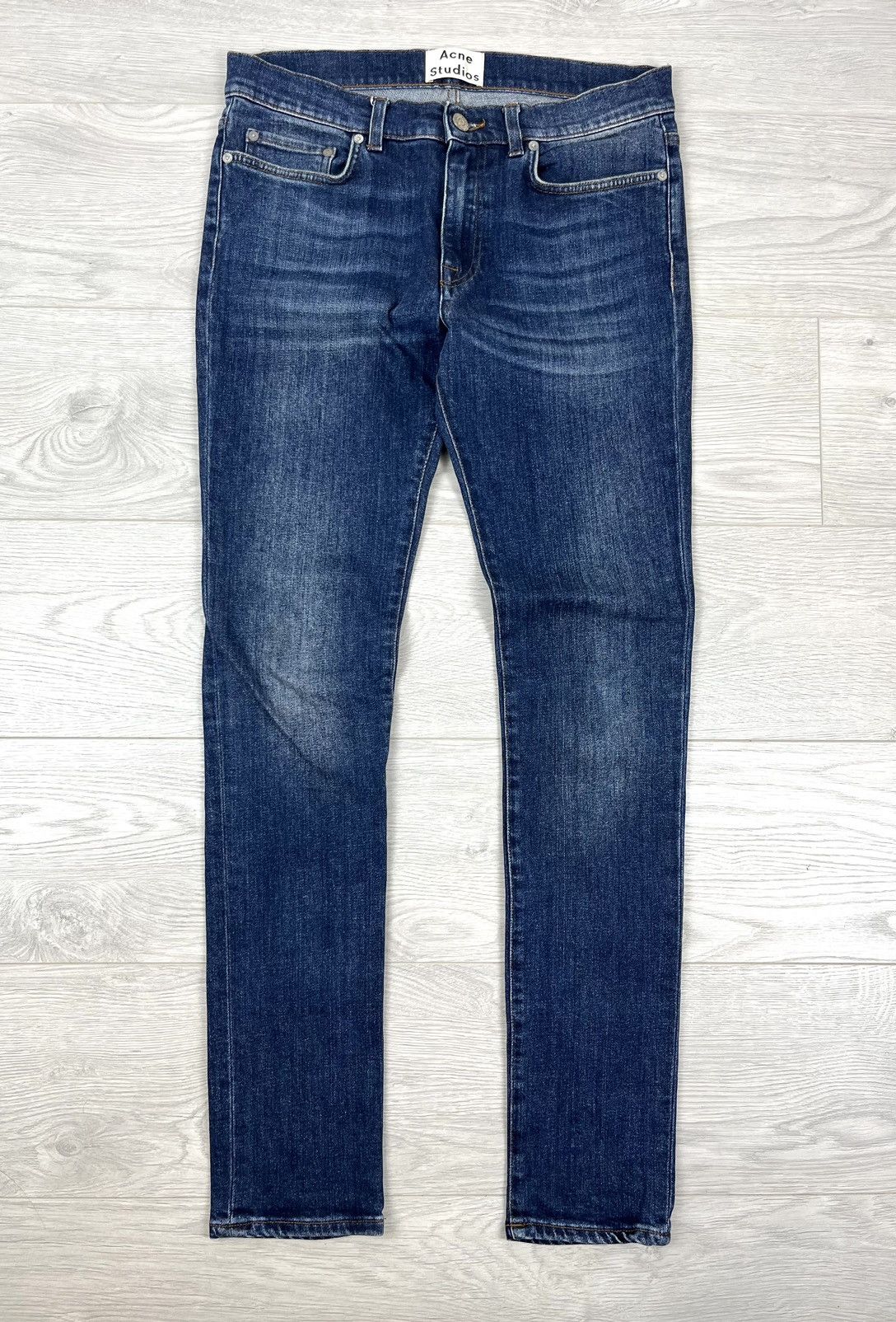 Acne Studios Acne Studios Thin Spaniel Vint Skinny Blue Jeans Pants Size US 31 - 1 Thumbnail