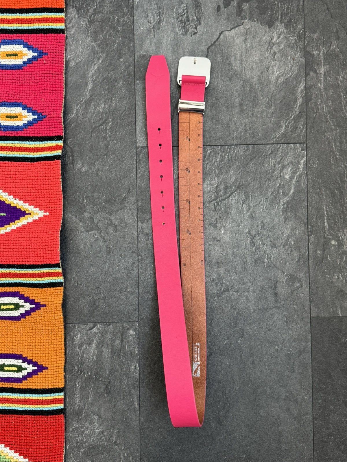 Puma Puma Pink Leather Belt Y2K Size ONE SIZE - 7 Thumbnail