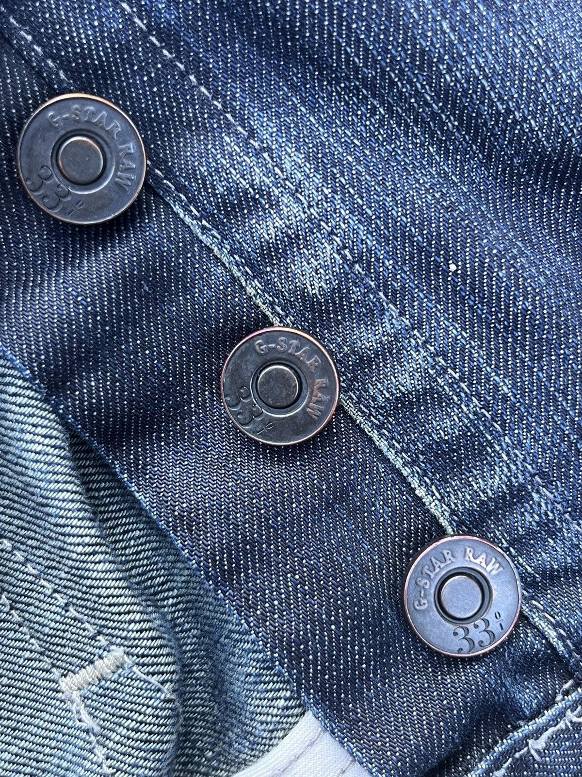 G-Star × Hypebeast Vintage G Star Raw 3301 Blade Navy Washed Buttonfly Jeans Size US 32 / EU 48 - 11 Thumbnail