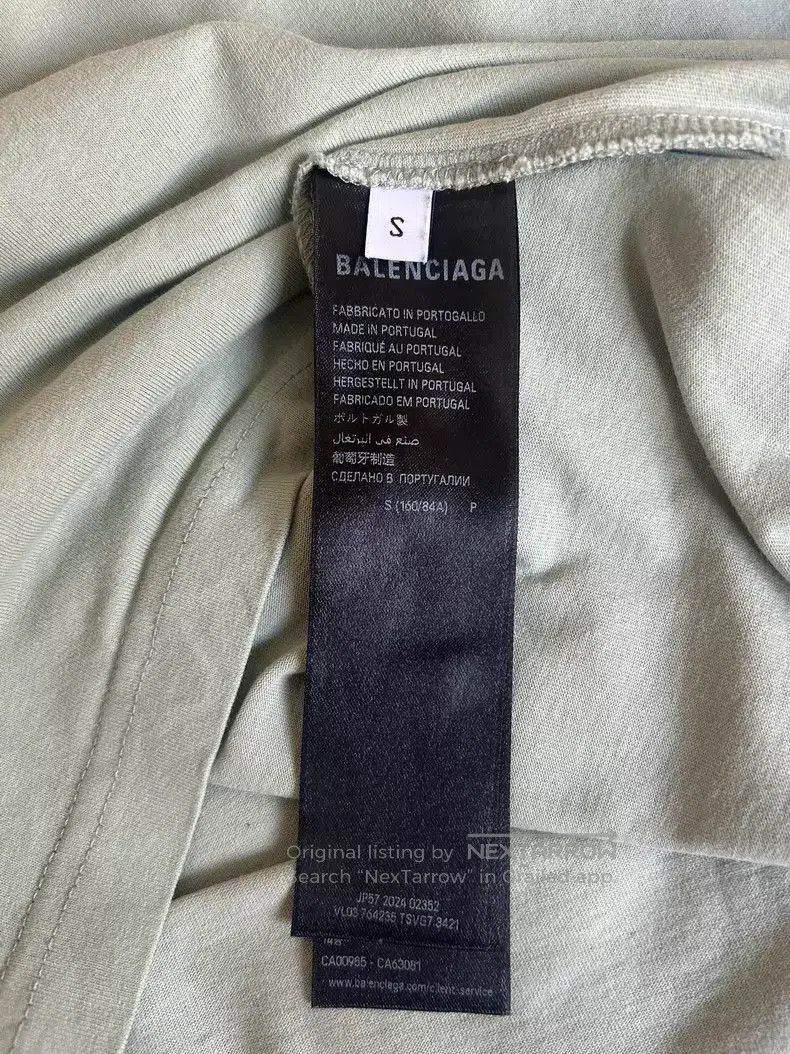 Balenciaga Balenciaga Mint green embroidery logo short sleeve T-shirt Size US S / EU 44-46 / 1 - 4 Thumbnail