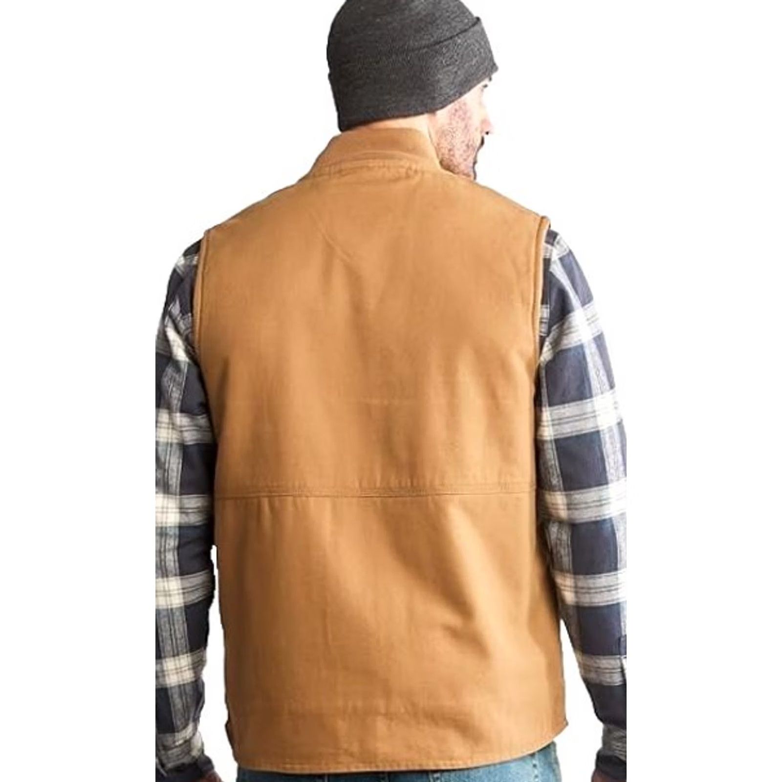 Timberland Timberland Gritman Canvas Vest Brown Lined Zip Outdoor Size M Mens Vest Size US M / EU 48-50 / 2 - 3 Thumbnail