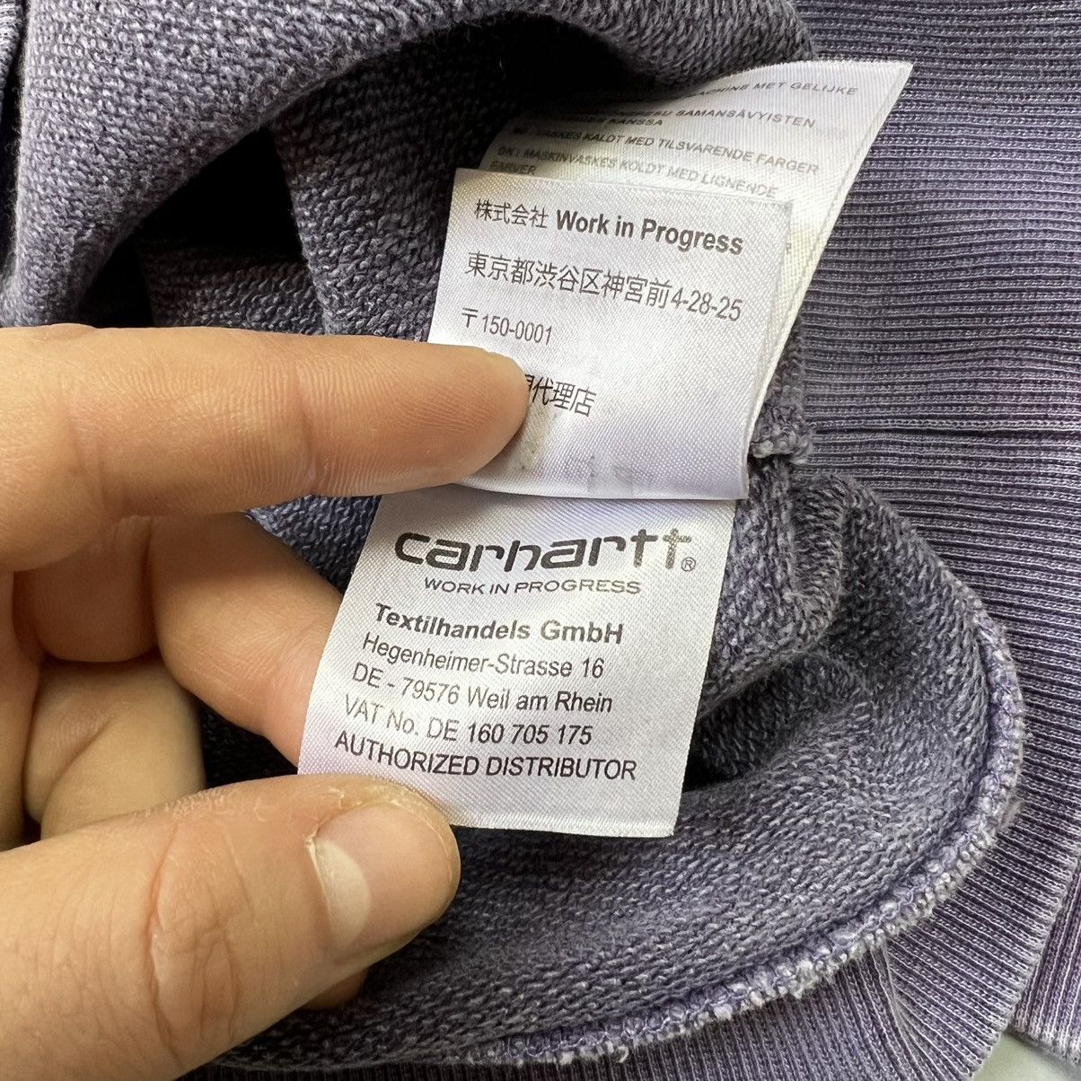Carhartt × Carhartt Wip Carhartt WIP washed purple sweatshirt Size US XS / EU 42 / 0 - 11 Thumbnail
