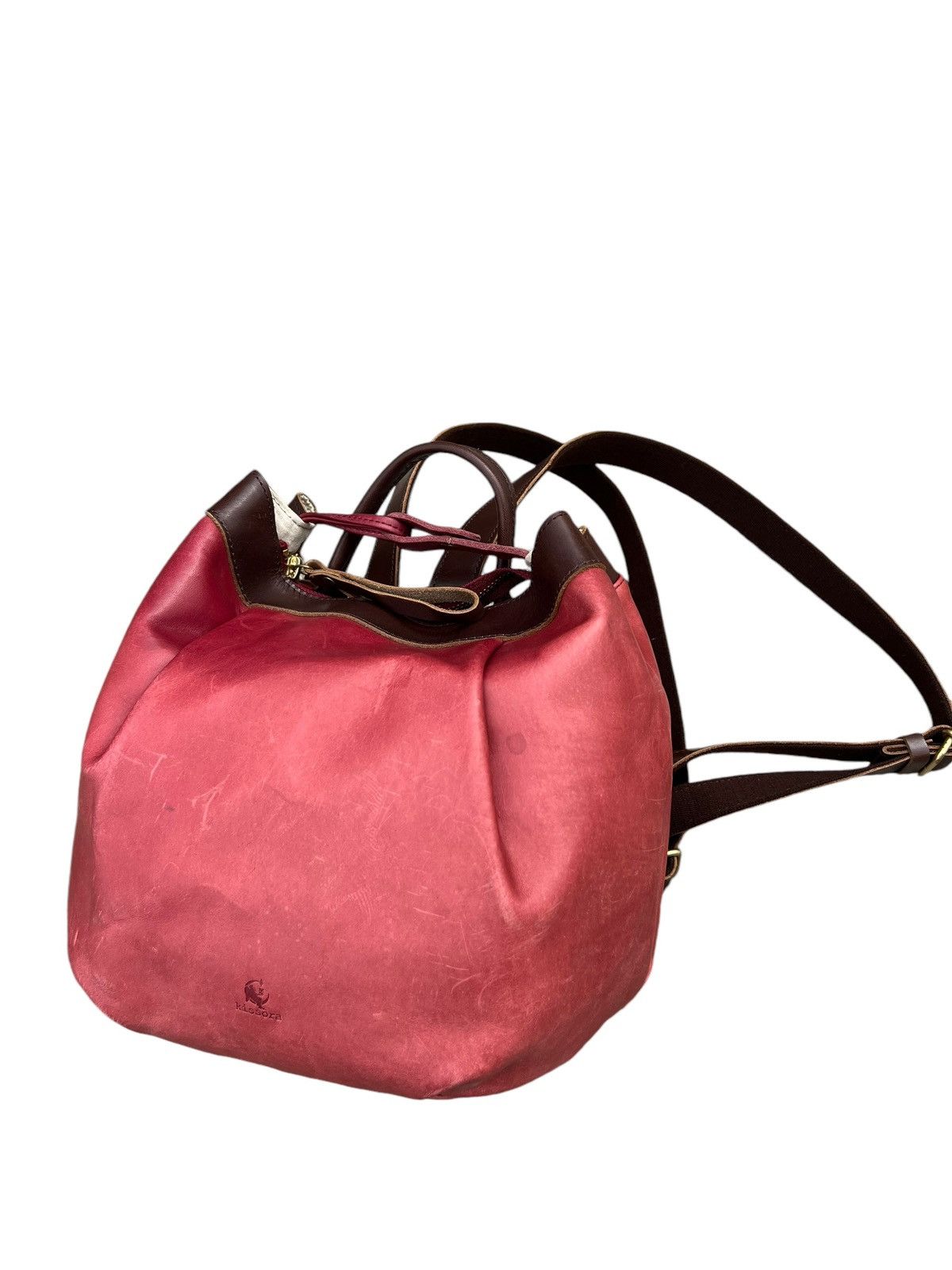 Leather Kissora Japan Scratches Patina Leather Mini Backpack Bag Size ONE SIZE - 19 Thumbnail