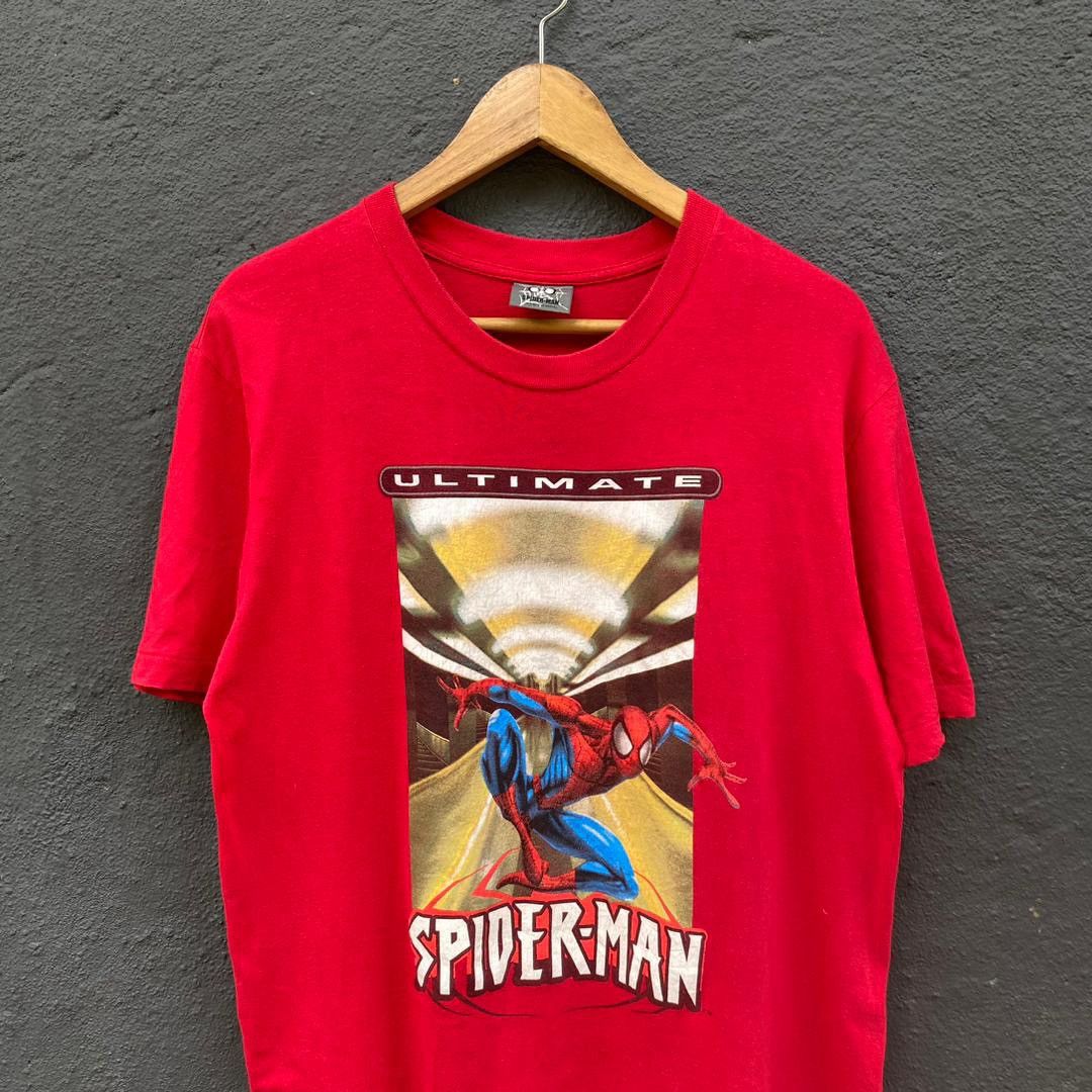 Marvel Comics Thrashed Faded Vintage Spiderman Ultimate Movie Tee Size US M / EU 48-50 / 2 - 2 Thumbnail