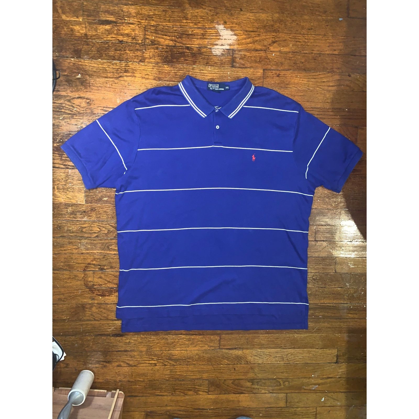 Polo Ralph Lauren Polo Ralph Lauren Polo Shirt Mens 2XL Blue Stripe Red Pony Size US XXL / EU 58 / 5 - 1 Thumbnail